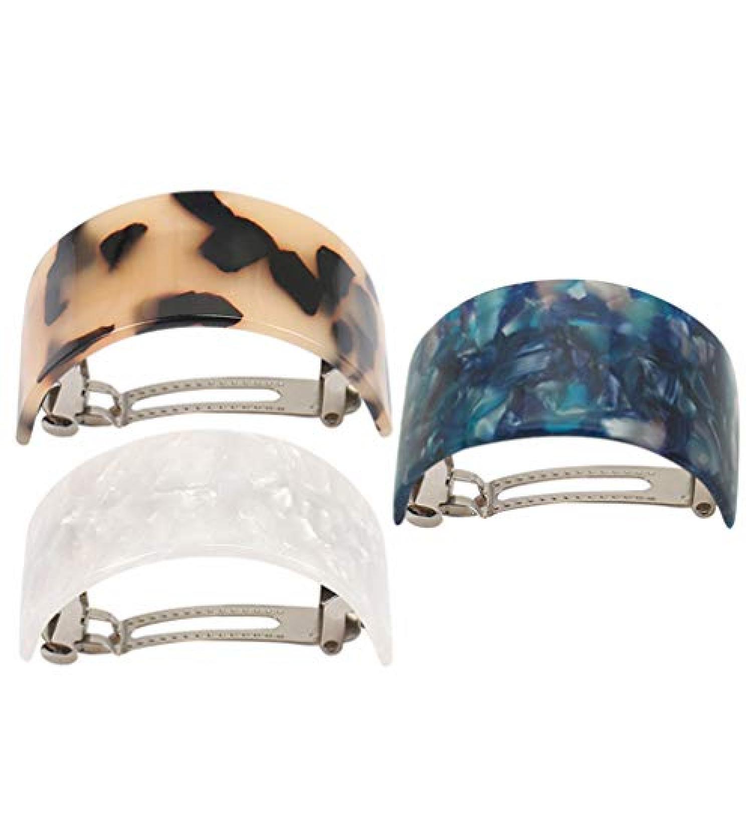 Minkissy 3pcs Spring Hair Clips Set - Semi Circle Hair Clamps for Women - Buy Online on GoSupps.com