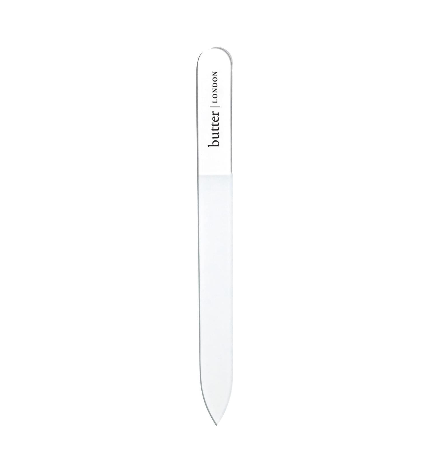 butter LONDON Signature Glass Nail File - Laser-Etched Grind Surface - Reusable - Prevents Breakage - 1 ct - Buy Online on GoSupps.com
