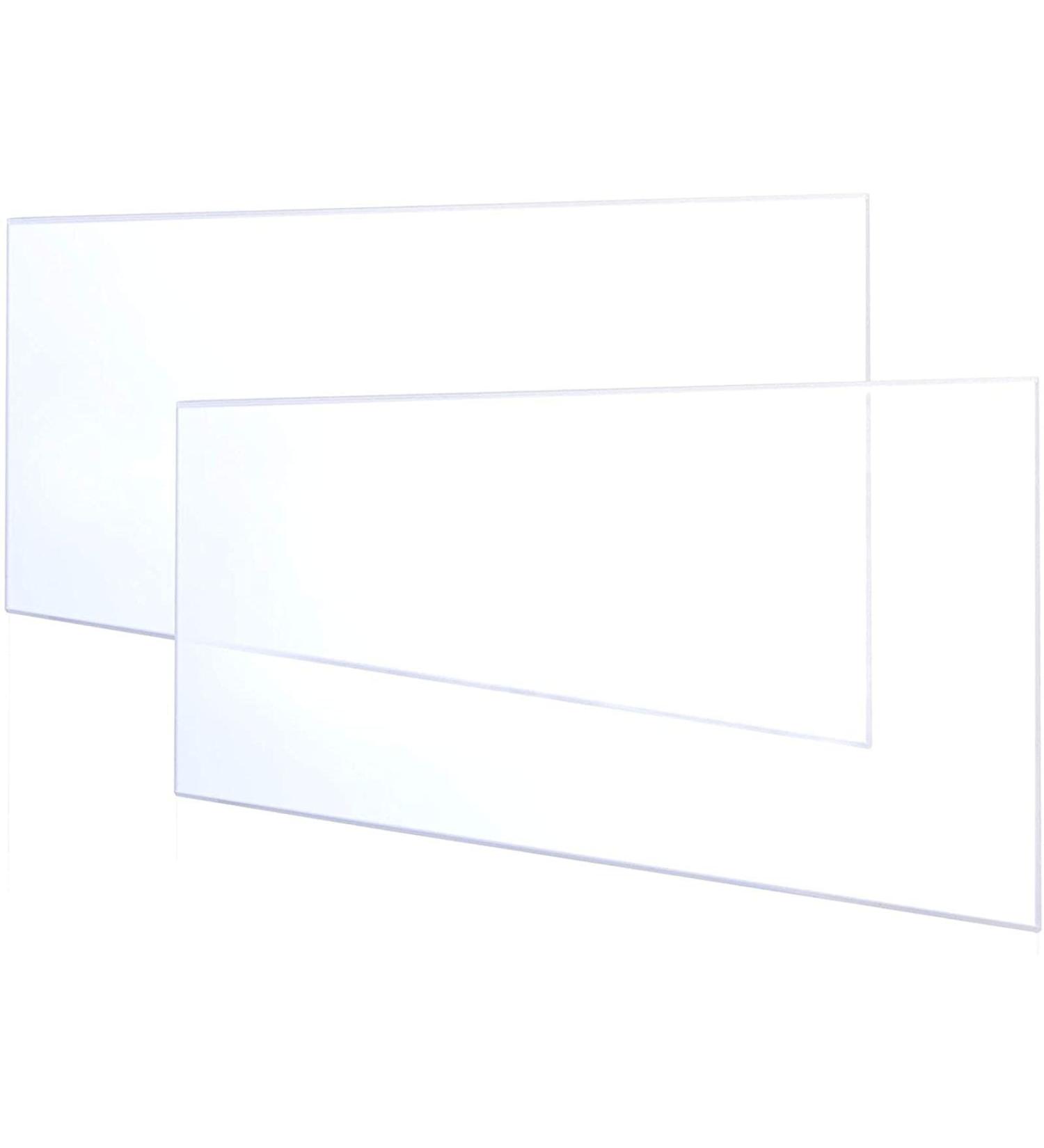 Clear Acrylic Sheets 12x6 Inches 2 Pack - for Signs, Art & Crafts Supplies - Buy Online on GoSupps.com
