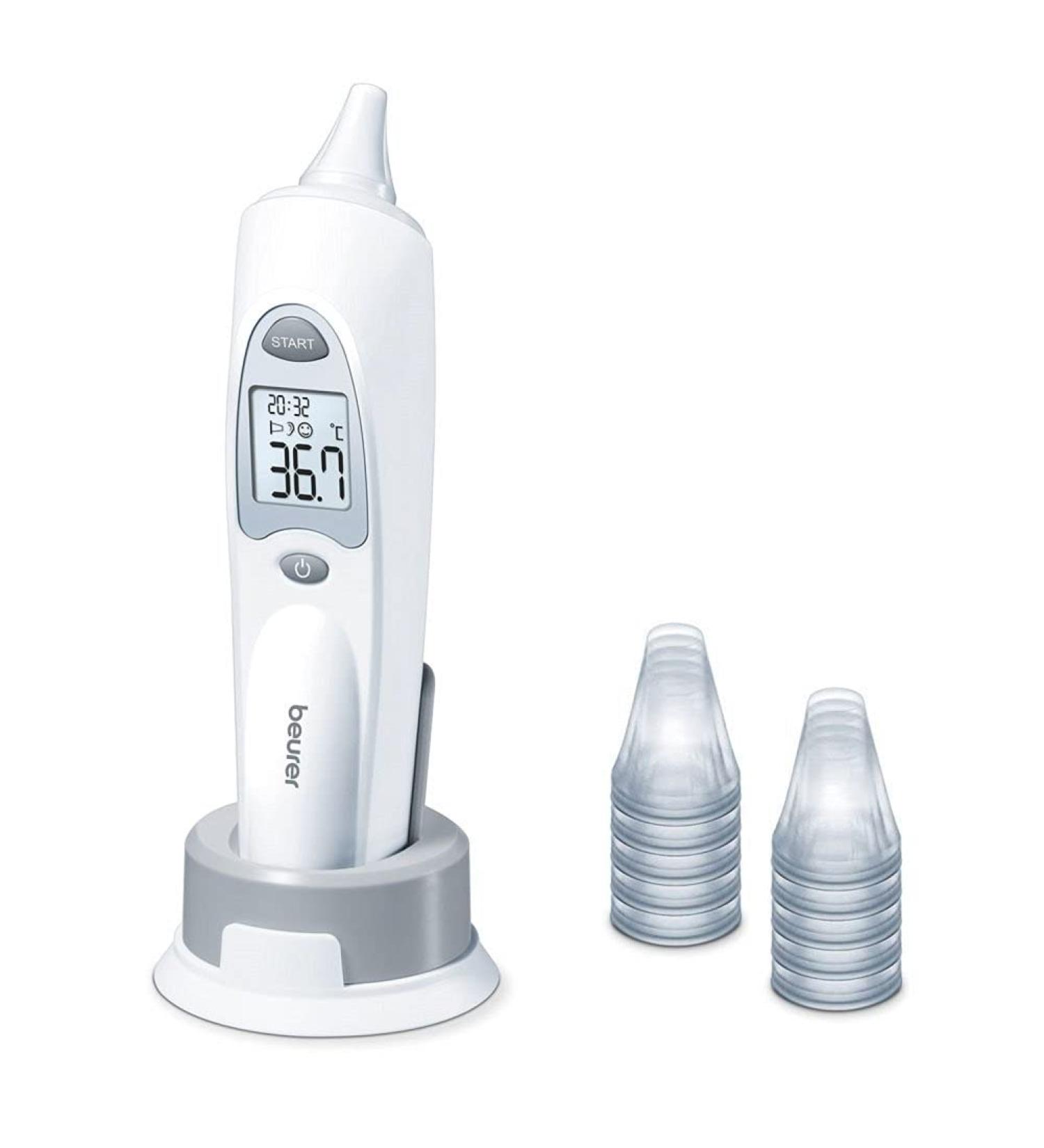 Buy Beurer FT 58 Ear Thermometer & BM 27 Blood Pressure Monitor Bundle - Accurate Health Monitoring Risk Indicator & Arrhythmia Detection - Ideal for 22-42 cm Arm Circumference - Includes Insect Stitch Healer - International Shipping Available - Buy Online on GoSupps.com