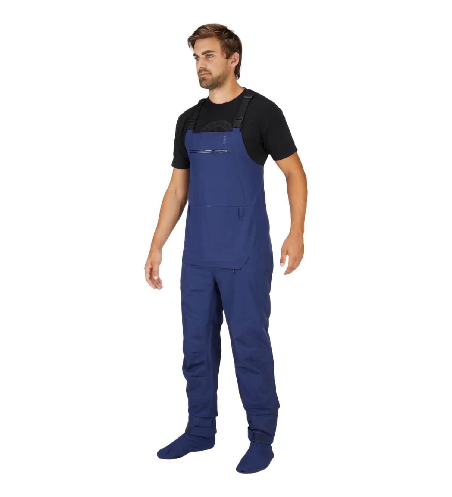 Mustang Survival Taku Dry Bib Pant - Men's Neptune/Navy Medium | Waterproof Breathable Protection - Buy Online on GoSupps.com
