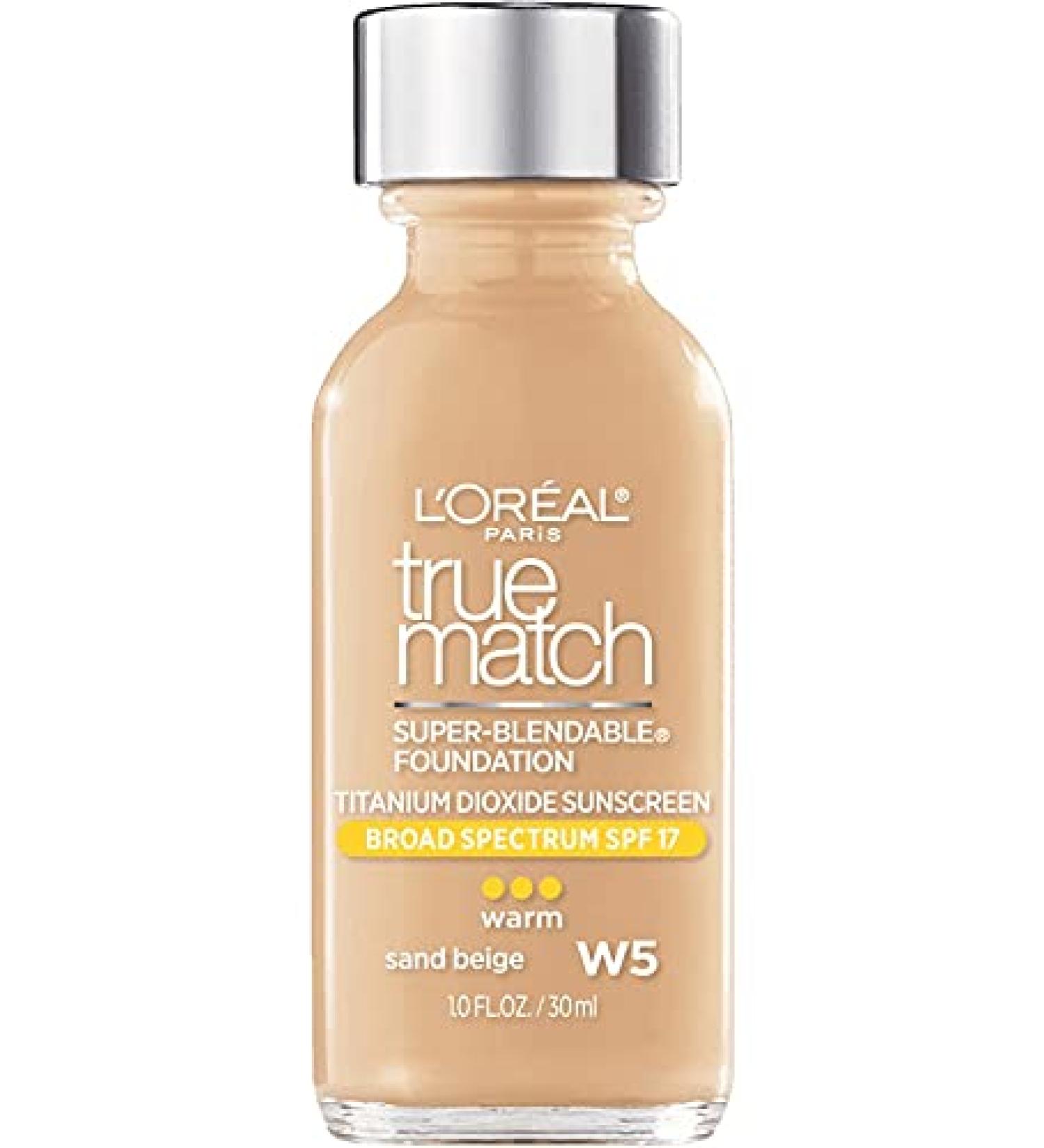 L'Oreal True Match Super-Blendable Makeup W5 Sand Beige - 1 fl oz | Flawless Finish Foundation - Buy Online on GoSupps.com