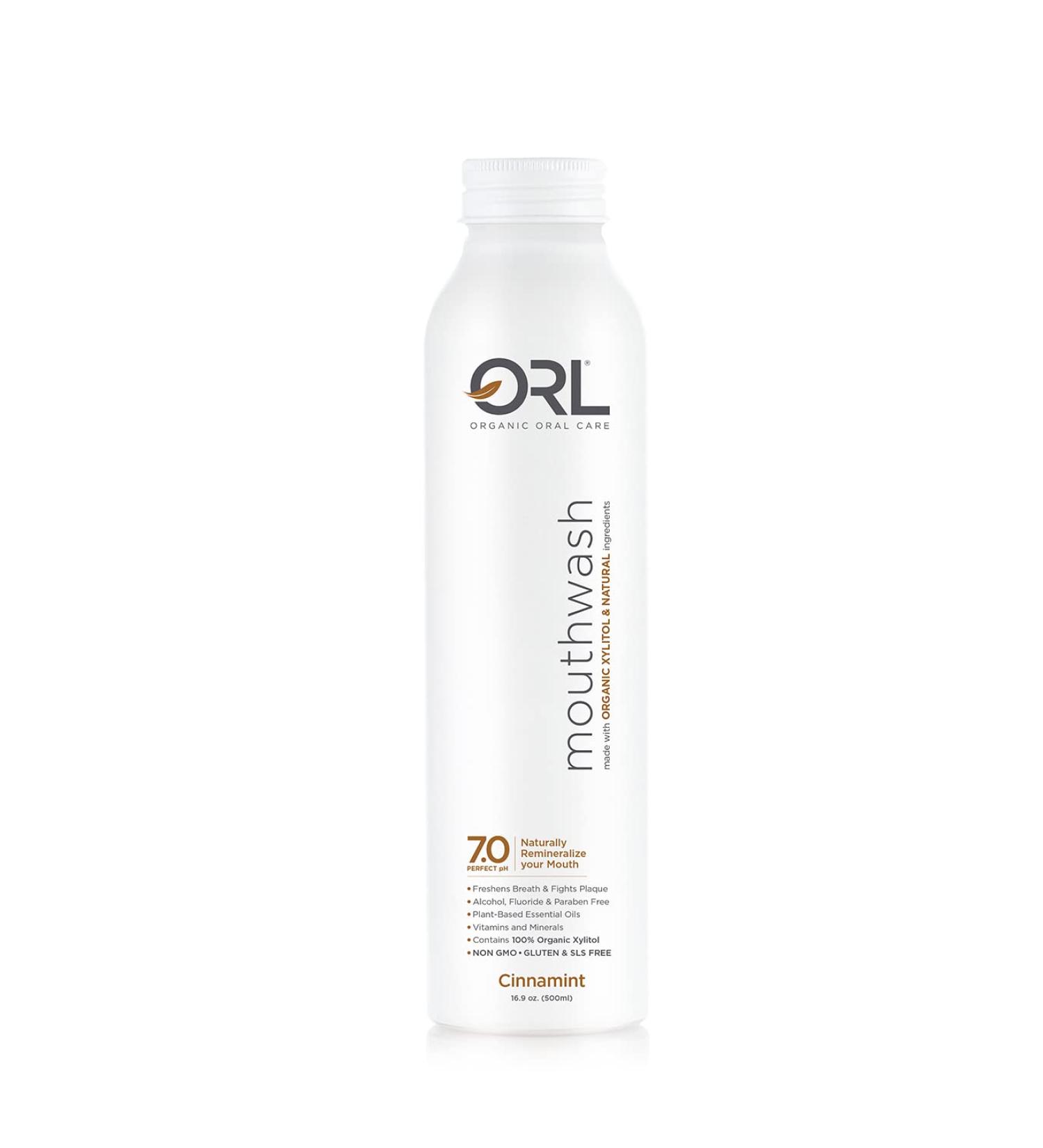 ORL Natural & Organic Cinnamint Mouthwash | Clean, Whiten, Strengthen - Buy Online on GoSupps.com