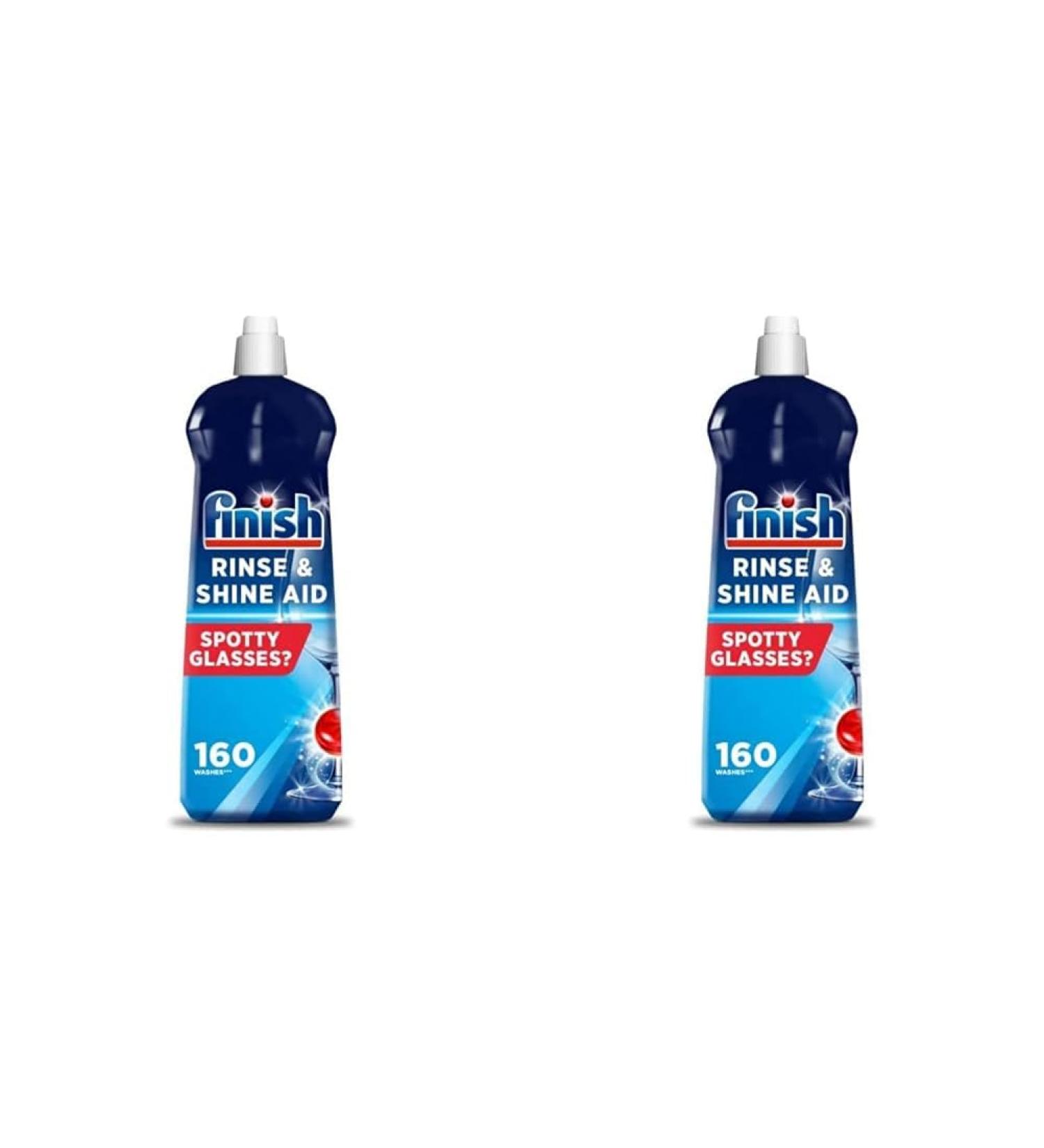 Finish | Finish Dishwasher Rinse & Shine Aid | Original| 800ml | For Drier Glasses and Spot Prevention (Pack of 2) 800 ml (Pack of 2) - Buy Online on GoSupps.com