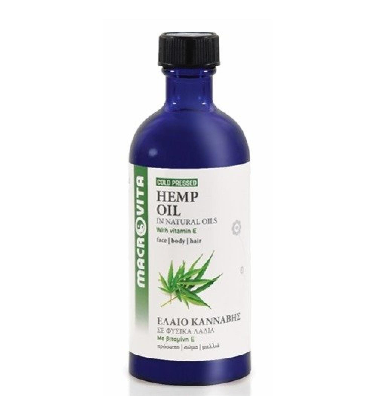 HEMP OIL IN NATURAL OILS WITH VITAMIN E 100 ML.