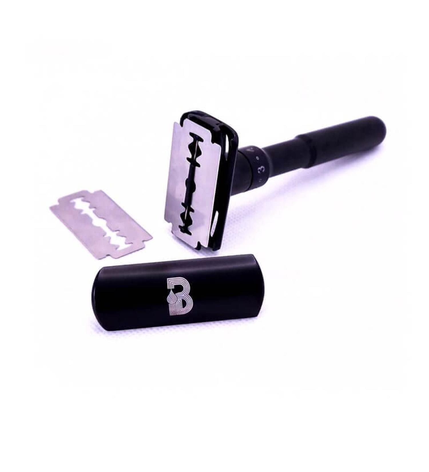 Best Beardcare safety razor closed comb adjustable blade gap double edge (incl. 5 razor blades)