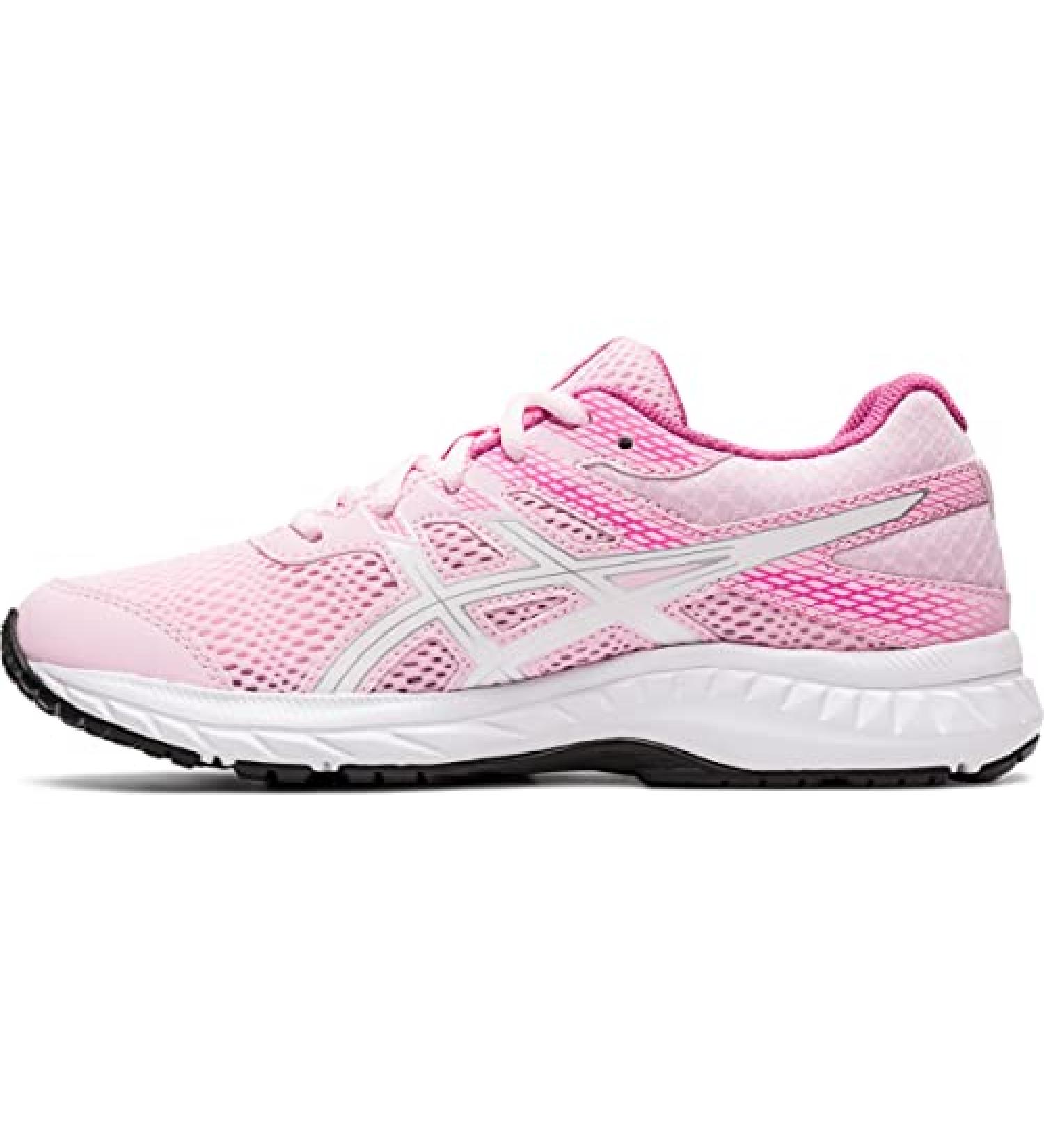 ASICS Kid's Contend 6 Grade School Running Shoes - Size 1.5 Big Kid - Cotton Candy/White - Buy Online on GoSupps.com