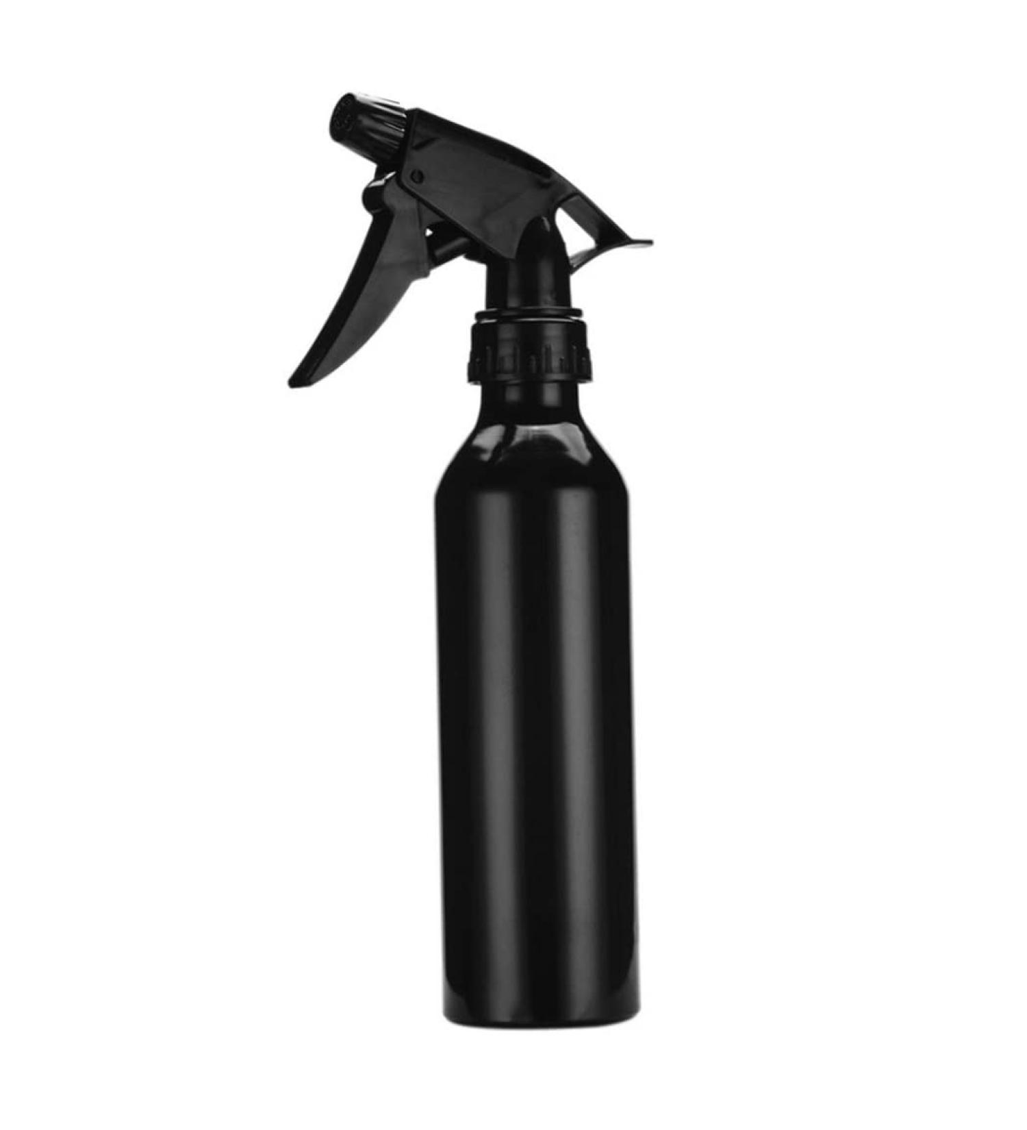 Portable Aluminium Alloy Hair Water Sprayer - 250ml Black Empty Spray Bottle for Barbers | Beauty Tools - Buy Online on GoSupps.com