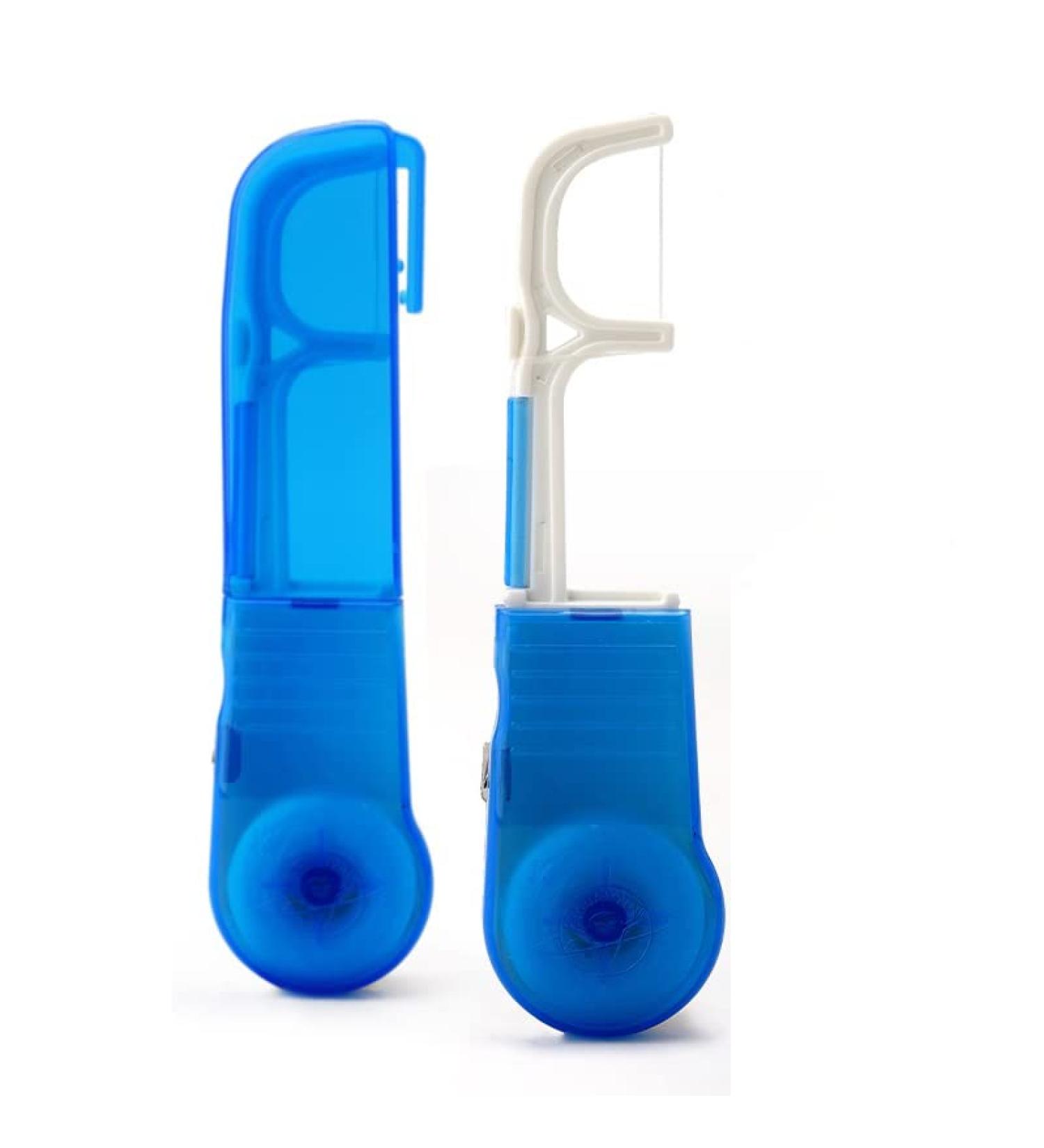 Reusable Dental Floss Holder - 30m Easy Carry Floss | Eco-Friendly Blue Design - Buy Online on GoSupps.com