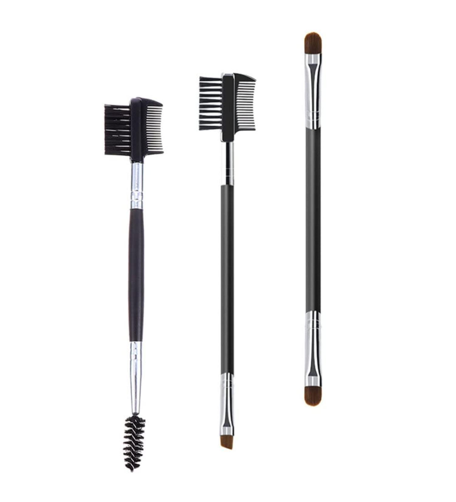 FRCOLOR 9 Pcs Makeup Brush Eyelash Extension Mascara Eyelash Comb Spiral Eyelash Brush Multipurpose Practical Brush Eyebrow Tools Multitools Lash Extend Wooden Handle Double Head 1 Count (Pack of 1) Blackx3pcs