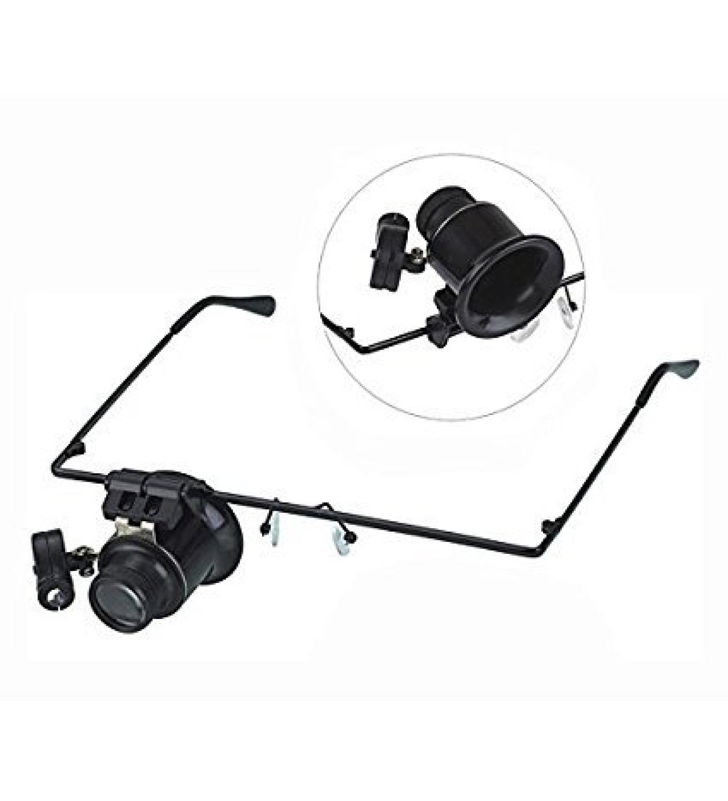 Watch Repair Eye Magnifier Glasses 20X Magnifying Glasses Loupe Jeweler LED Light Lamp Single Lens - Buy Online on GoSupps.com