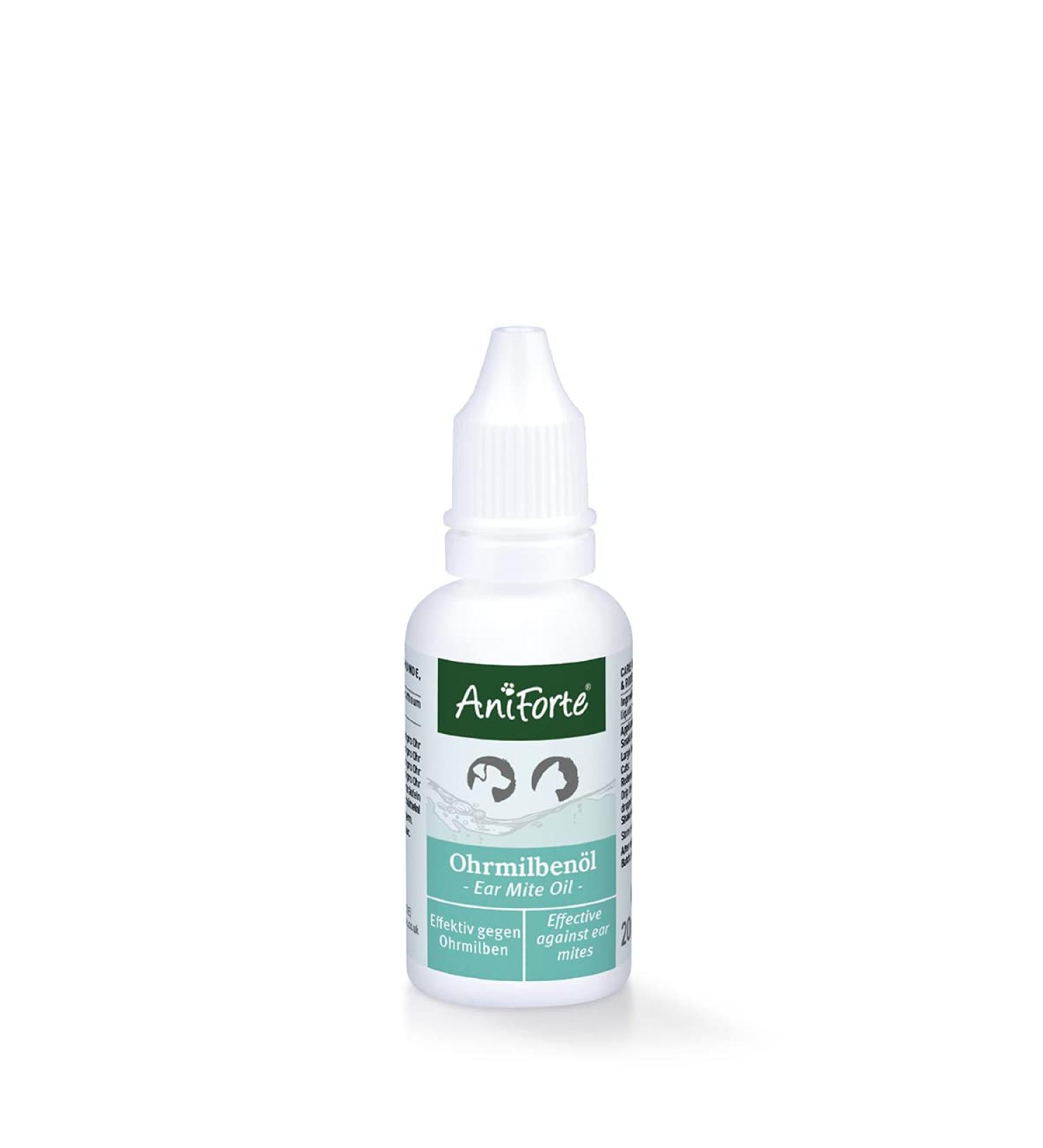 AniForte Ear Mite Drops 20ml: Effective Treatment for Dogs, Cats, Rodents & Pets - Kills & Removes Ear Mites - Buy Online on GoSupps.com