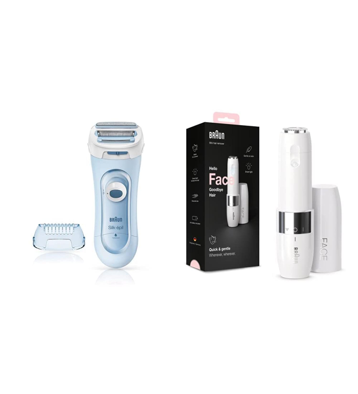Braun Silk- pil Lady Shaver 3-in-1 Electric Razor & Trimmer Wet & Dry | Mini Face Hair Remover Bundle - Women's Grooming Solution - Buy Online on GoSupps.com
