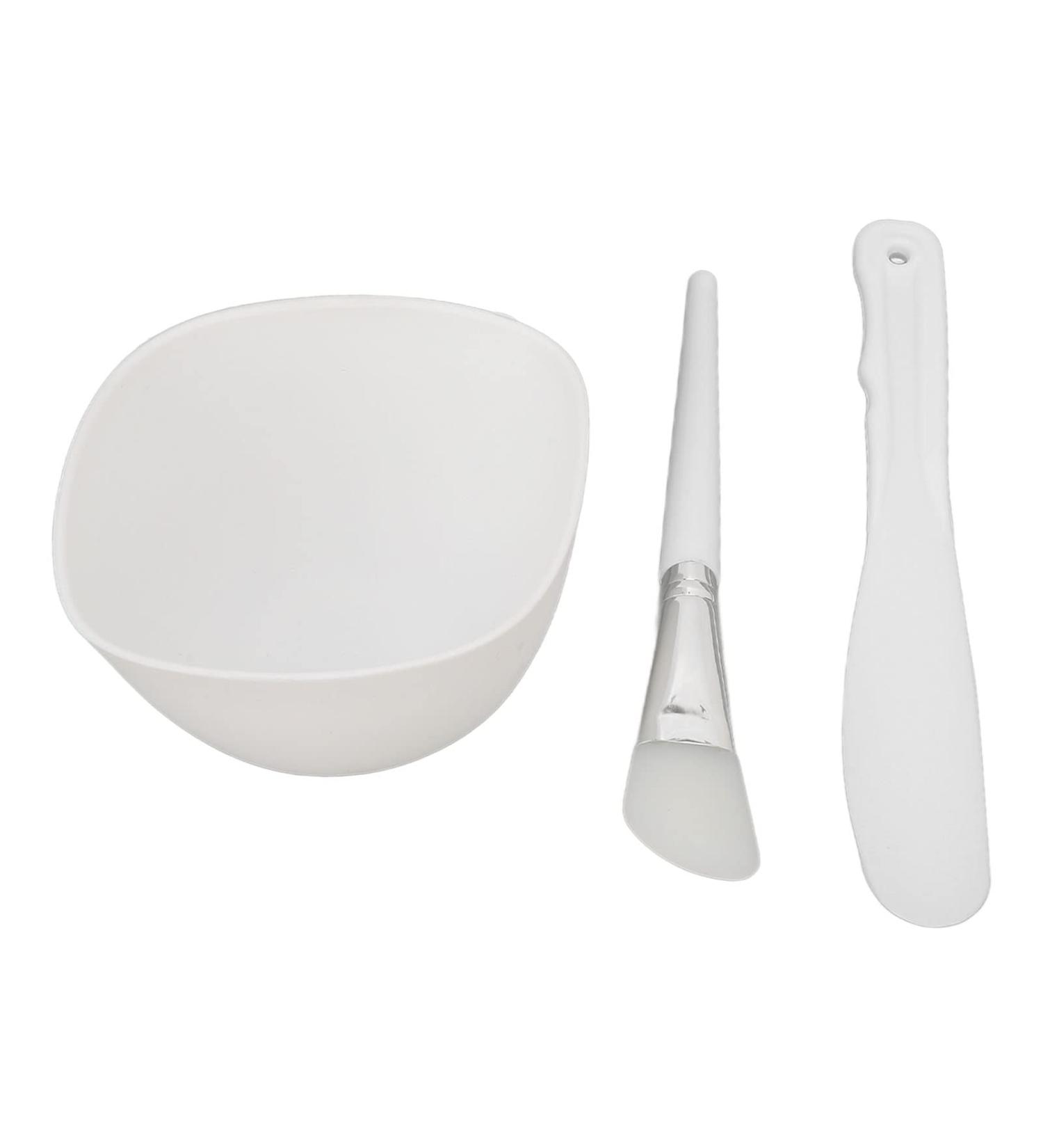 Face Mask Mixing Bowl Set DIY Clay Mask Mixing Kit with Silicone Mask Bowl Mask Brush and Spatula for Home Salon - Buy Online on GoSupps.com