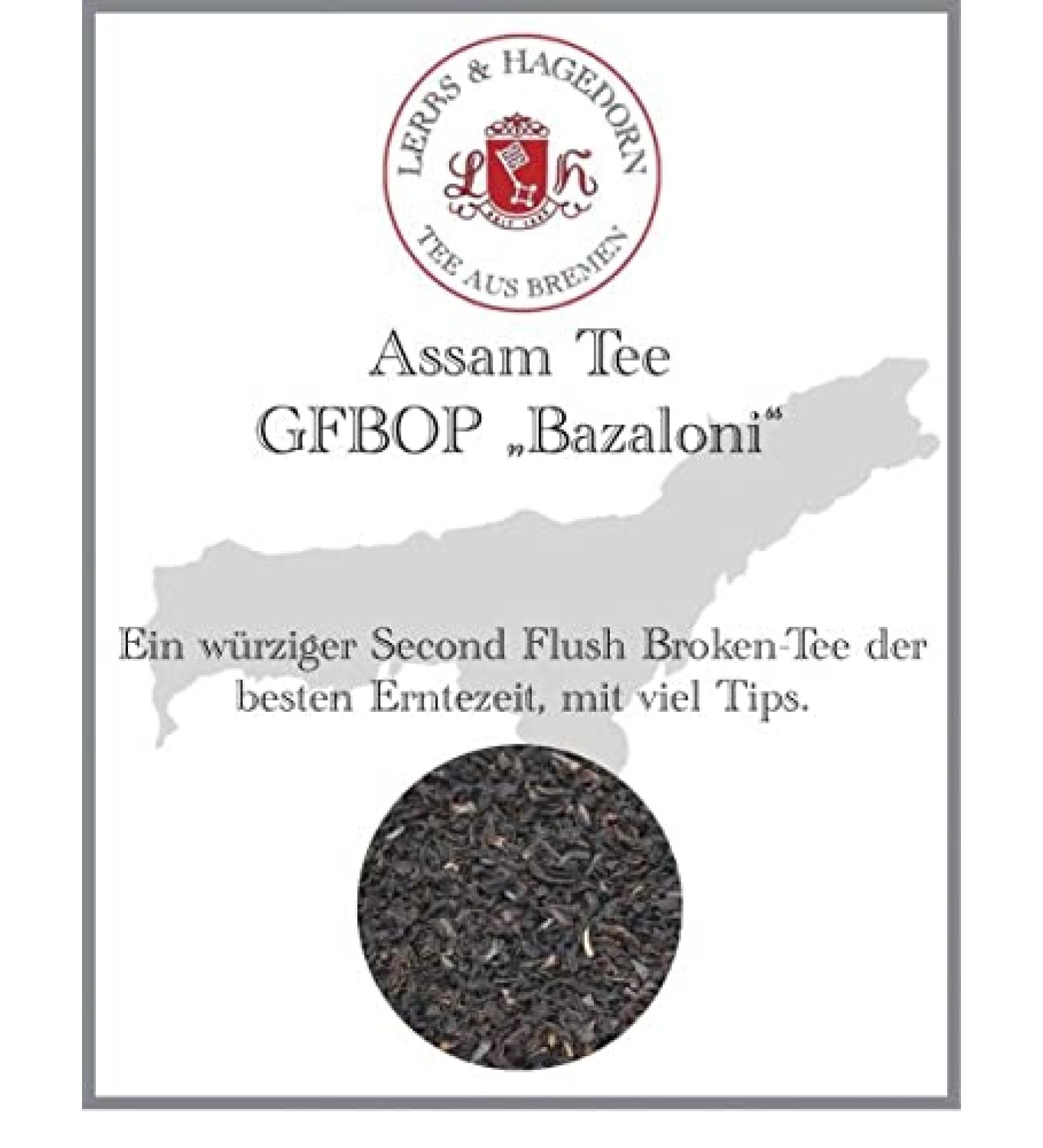  Lerbs & Hagedorn Assam Tee GFBOP Bazaloni 250 g - Buy Online on GoSupps.com