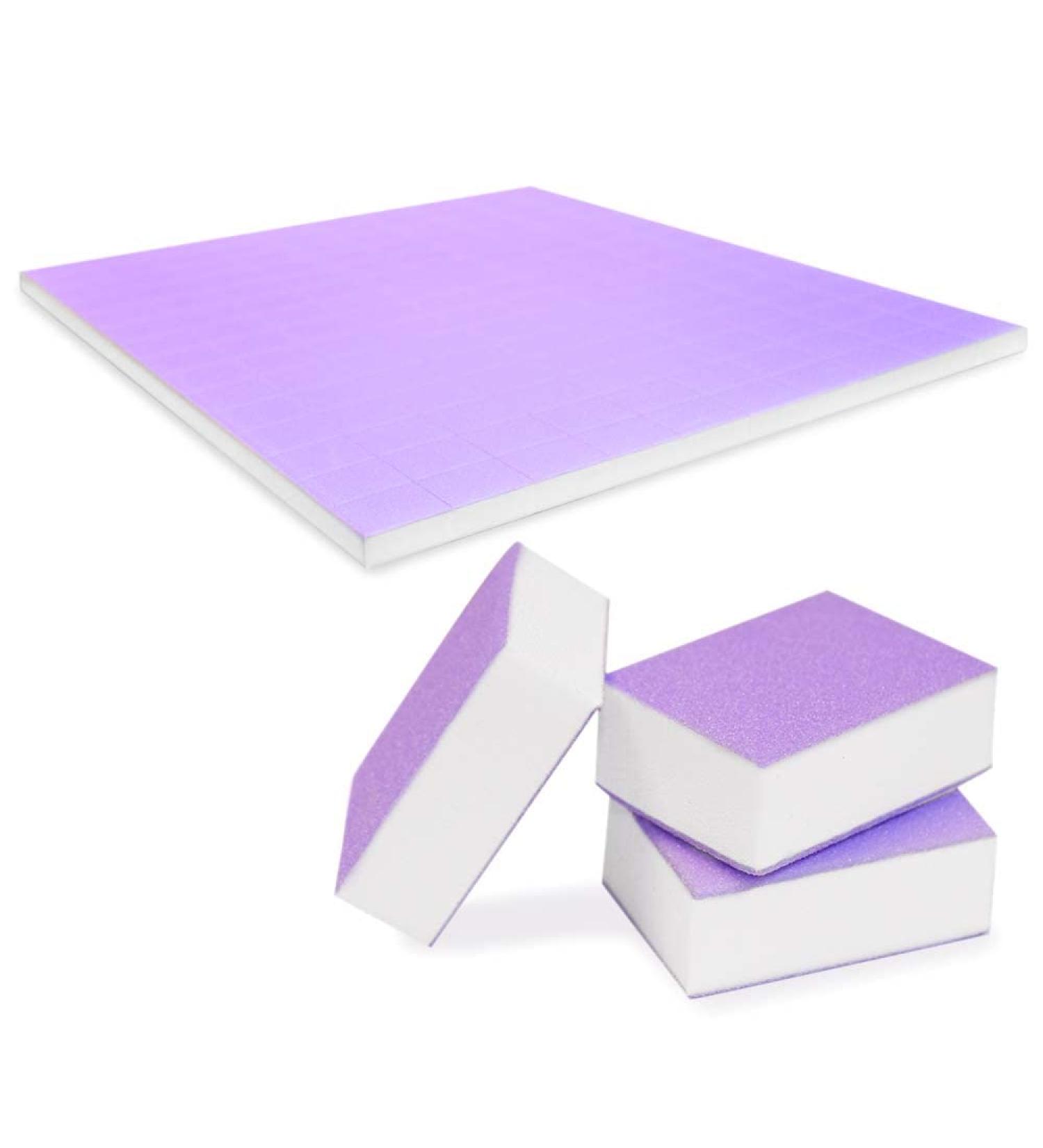 Tachibelle 150 pcs Premium Made in Korea Purple Mini Buffer Blocks | Double-Sided for Natural Nails | Soft Design for Preventing Over Buffing | Ideal for Manicures & Pedicures - Buy Online on GoSupps.com