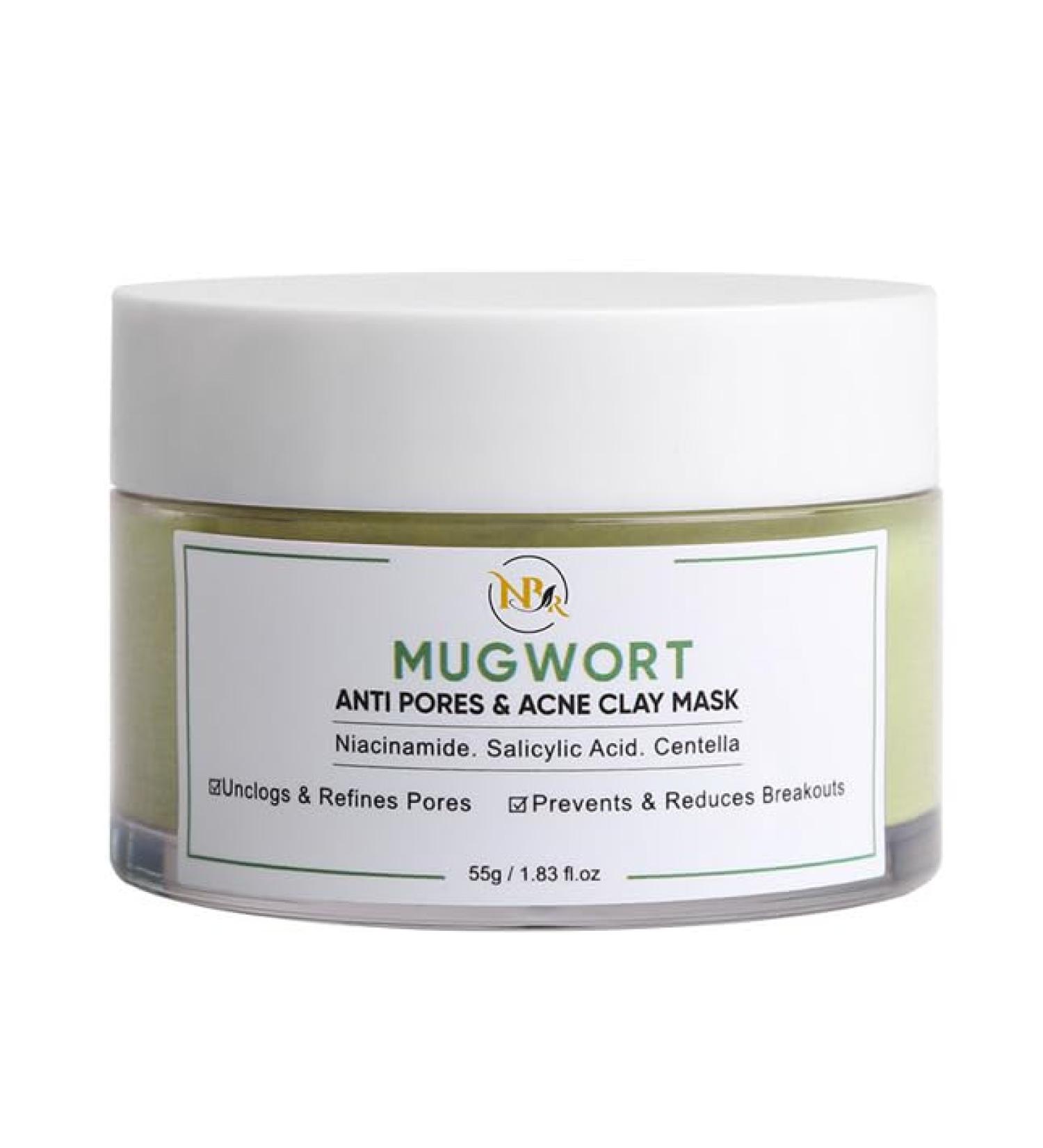 NBR Mugwort Clay Mask | Unclogs Pores & Reduces Breakouts | Acne Face Mask with Niacinamide & Salicylic Acid | 1.83 fl oz Skincare Solution - Buy Online on GoSupps.com