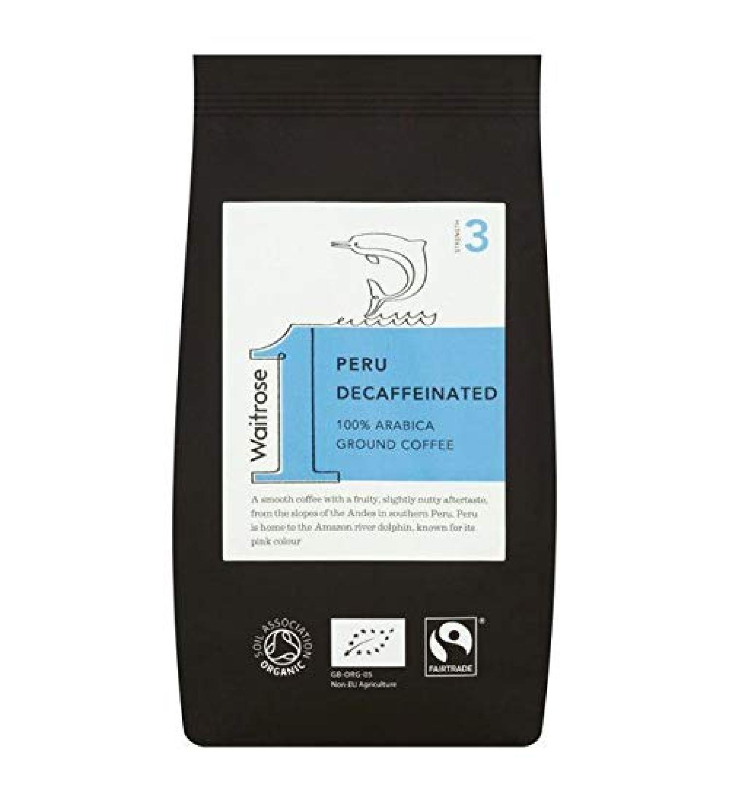 Waitrose Waitrose Organic Decaffeinated Ground Coffee from Peru 227g