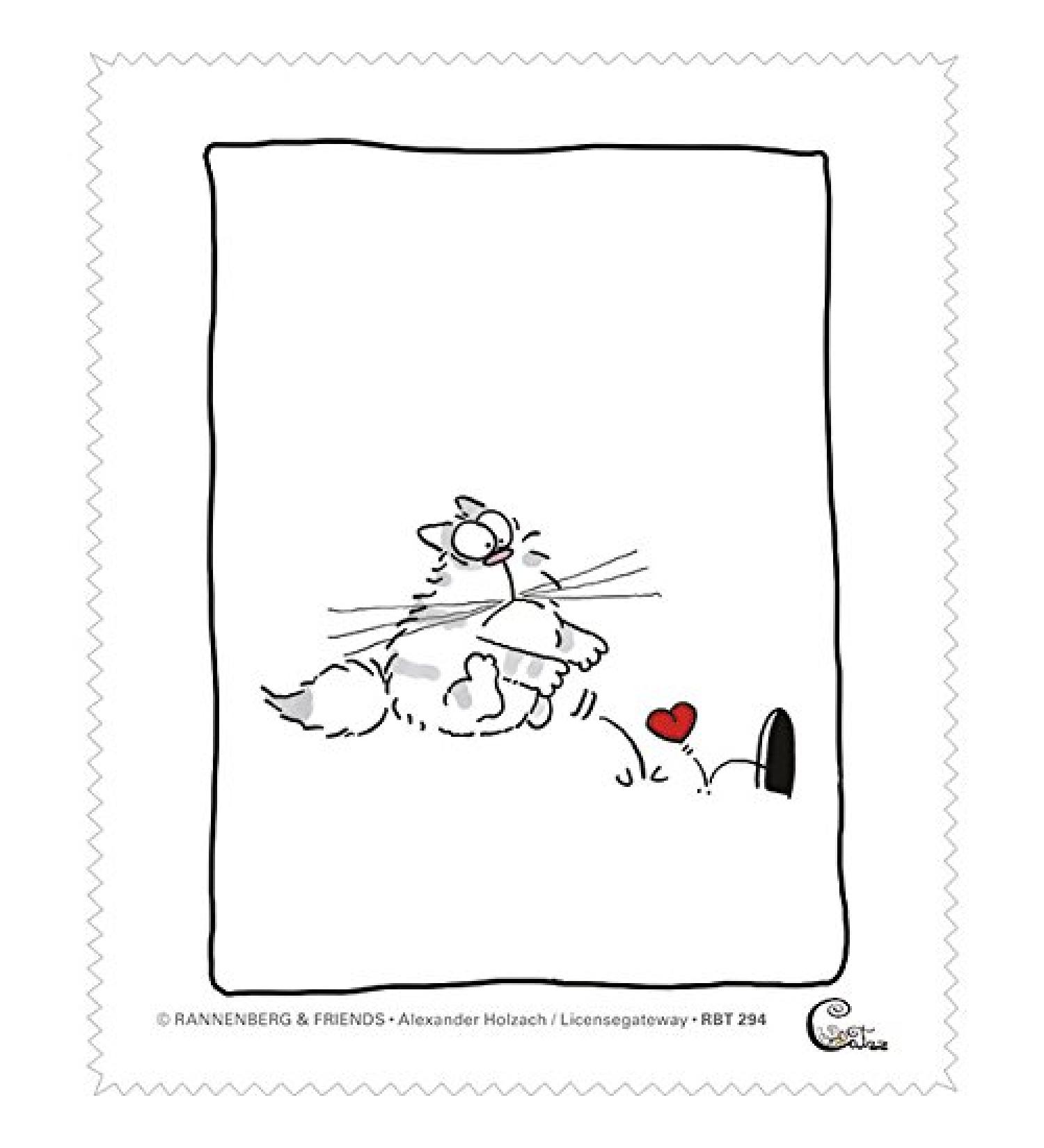 Glasses cleaning cloth - cat - "Catzz - surprise" 15x18cm