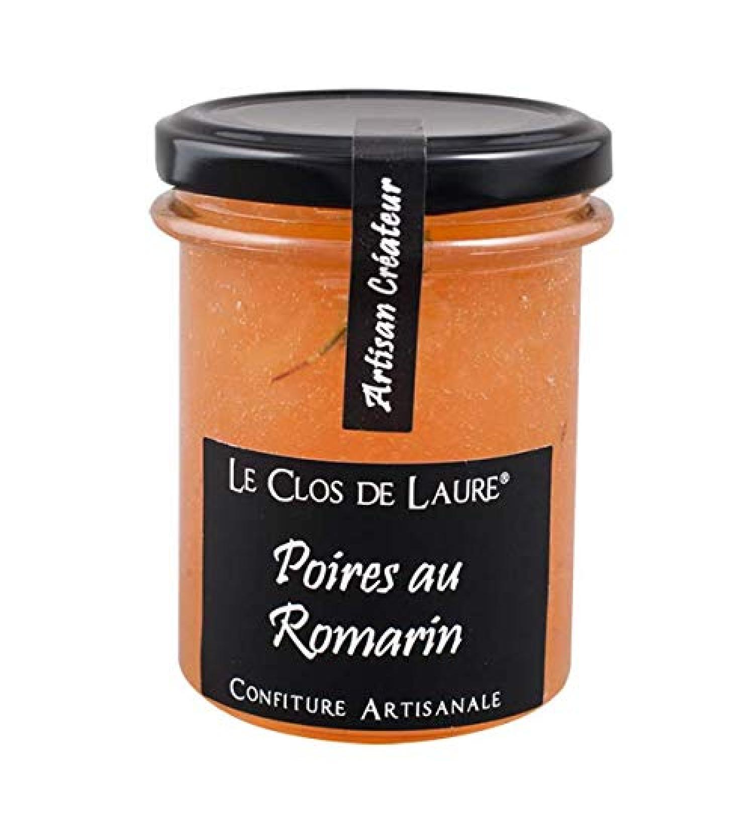 Le Clos de Laure Provencal pear and rosemary jam 220g. Pear with rosemary
