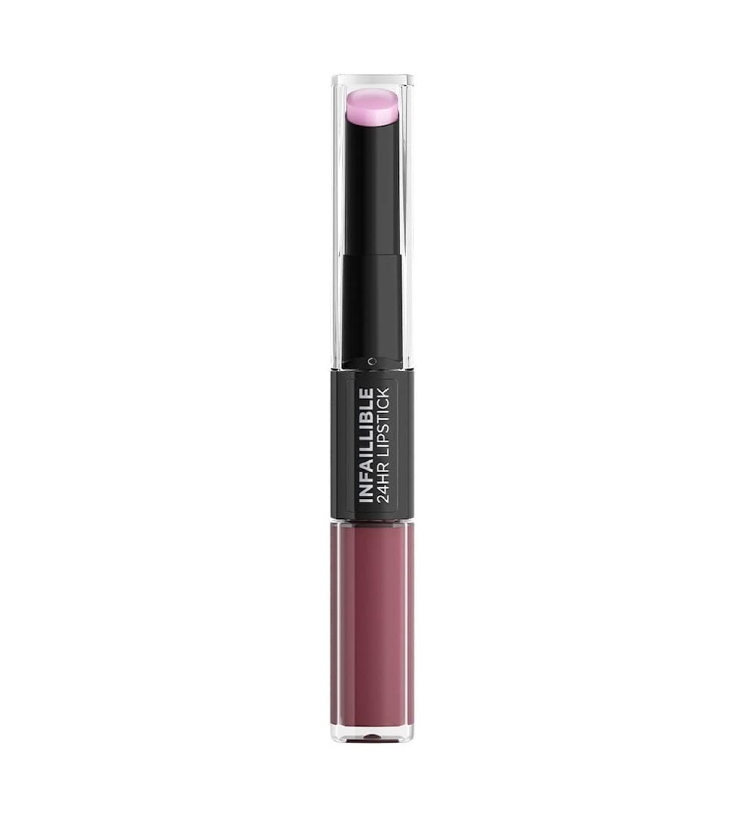 L'Or al Paris Infaillible 2-Step Lipstick 209 Violet Parfait - 24 Hour Moisture & Full Lips | 5.7g International Shipping - Buy Online on GoSupps.com