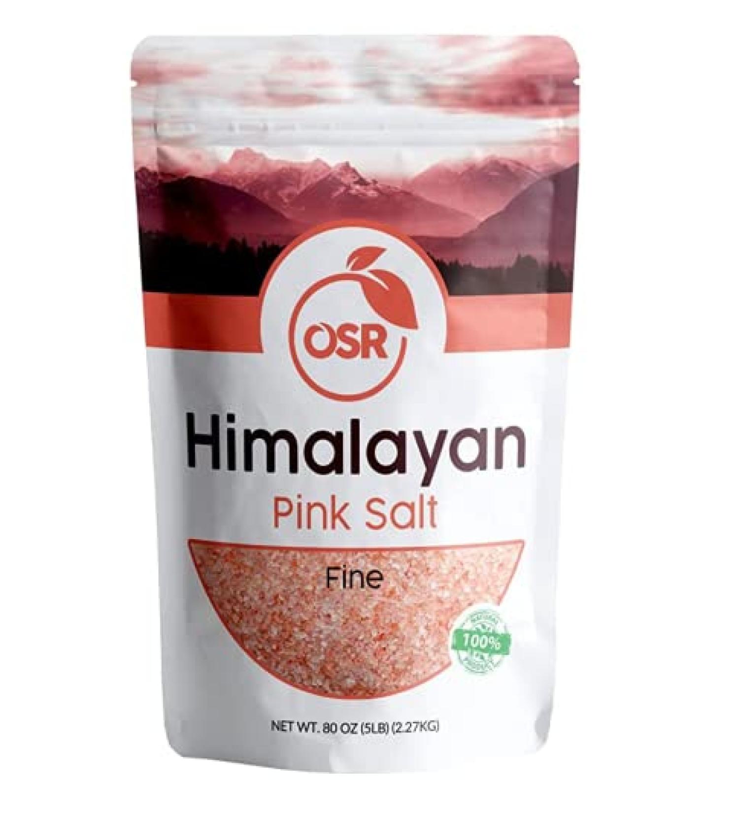 OSR Chef Himalayan Pink Salt 5 lbs Bag - Hand Extracted from the Foothills of the Himalayan Range - Buy Online on GoSupps.com