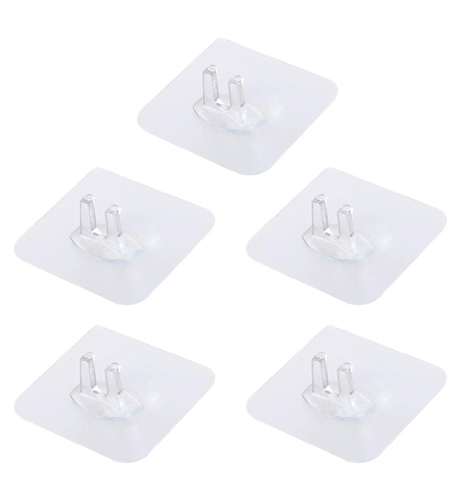 Kobeleen Transparent Toothbrush Holder & Self-Adhesive Hooks | Hygienic Shaving Rack for Bathrooms - International Shipping Available - Buy Online on GoSupps.com