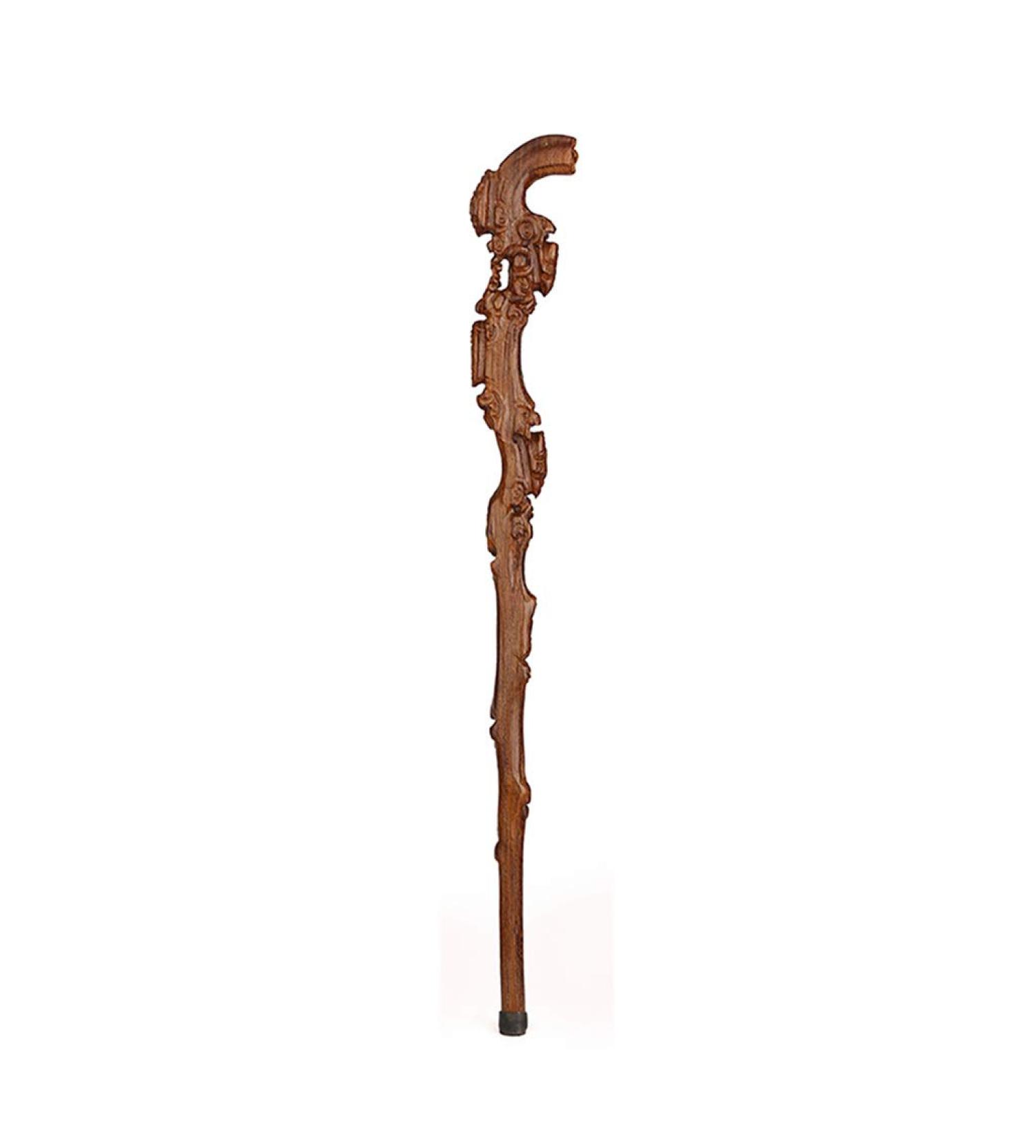 WoodeWalking Sticks Cane Elderly Crutches Solid Wood Walking Stick Wood Carving Ganoderma Lucidum Patter90cm Long CaBe Truncated As Needed M Run forward - Buy Online on GoSupps.com