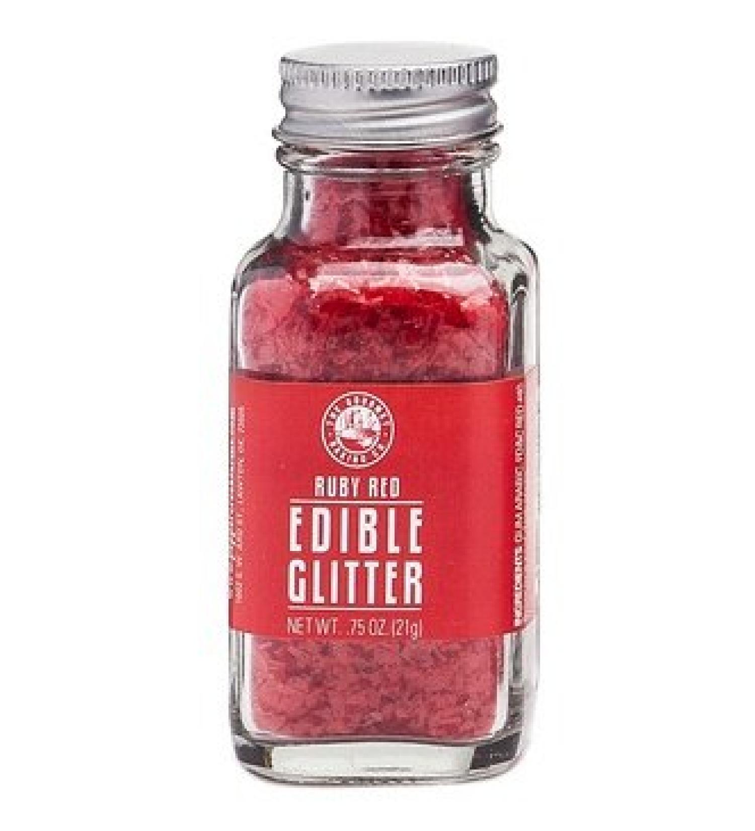Pepper Creek Farms Edible Glitter, Red Ruby, 0.75 Ounce Red Ruby 0.75 Ounce (Pack of 1)