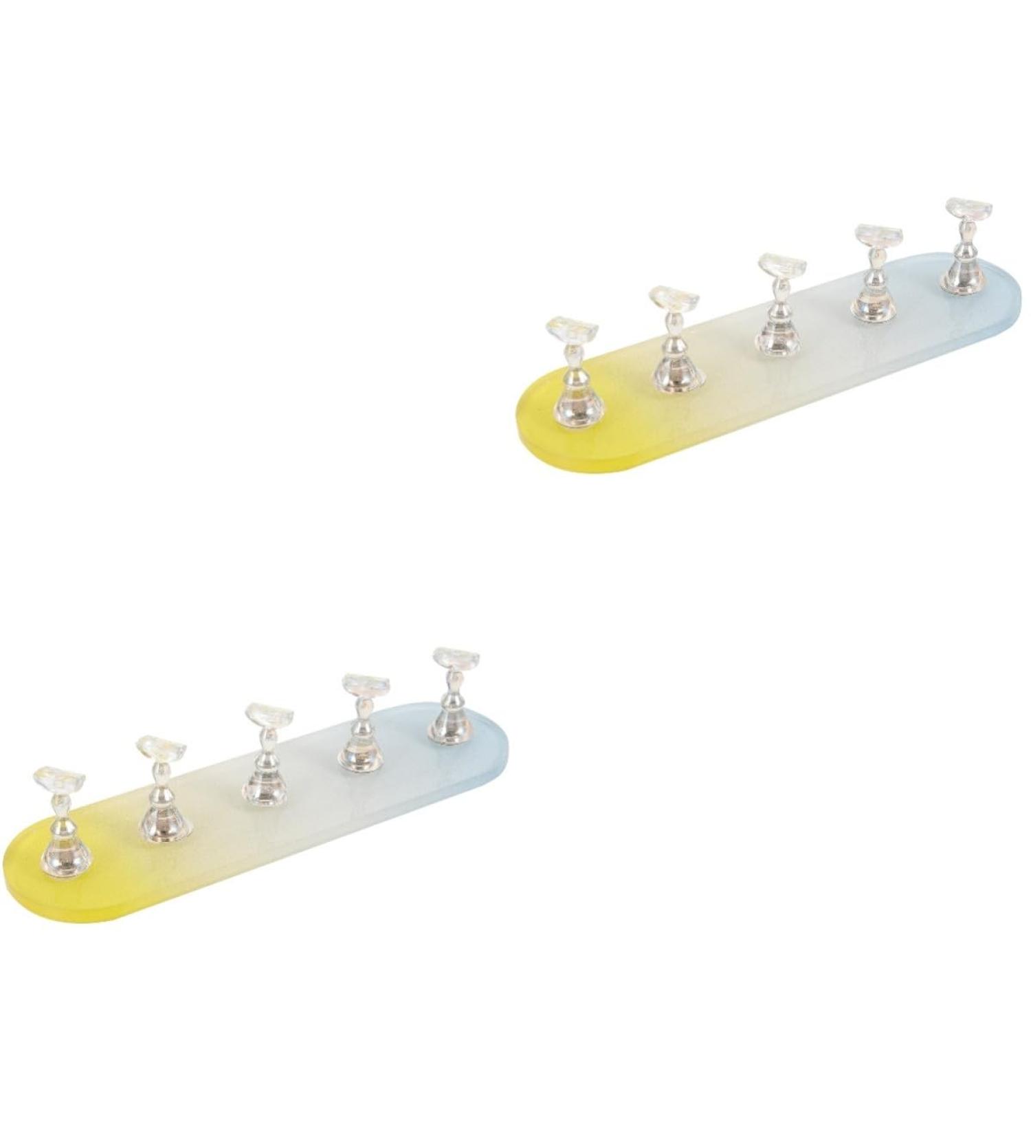 FOMIYES 2 Sets Nail Practice Holder Fake Nails Decor Beauty Nail Stands Convenient Nail Holders Slate Garden Labels Nail Racks for Nail Painting Nail Holders for Nail Art Fixture - Buy Online on GoSupps.com