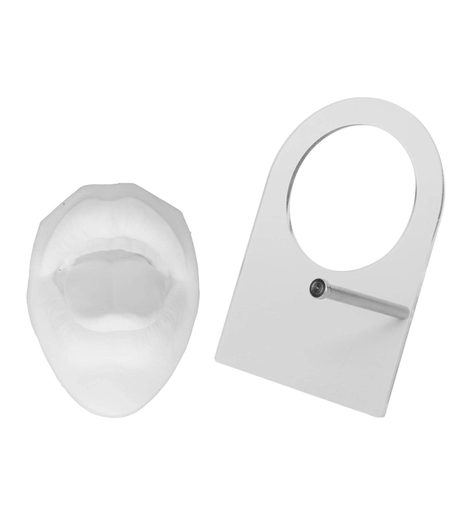 Tongue Puncture Practice Tool | 3D Silicone Mouth Model & Nail Display Set (White) - Buy Internationally - Buy Online on GoSupps.com