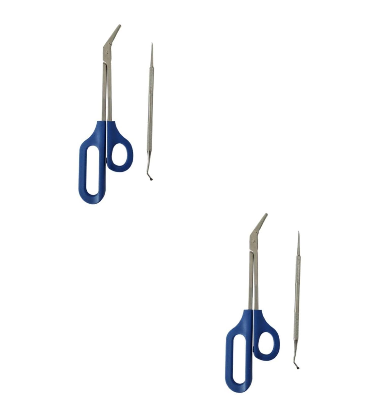 minkissy Nail File 2 Sets Limas De U as Stainless Steel Silver Color Grooming Kit Manicure Kit Long Handle Daily Life Everyday Dal for a Friend Nail Pregnant Woman Commodity - Buy Online on GoSupps.com