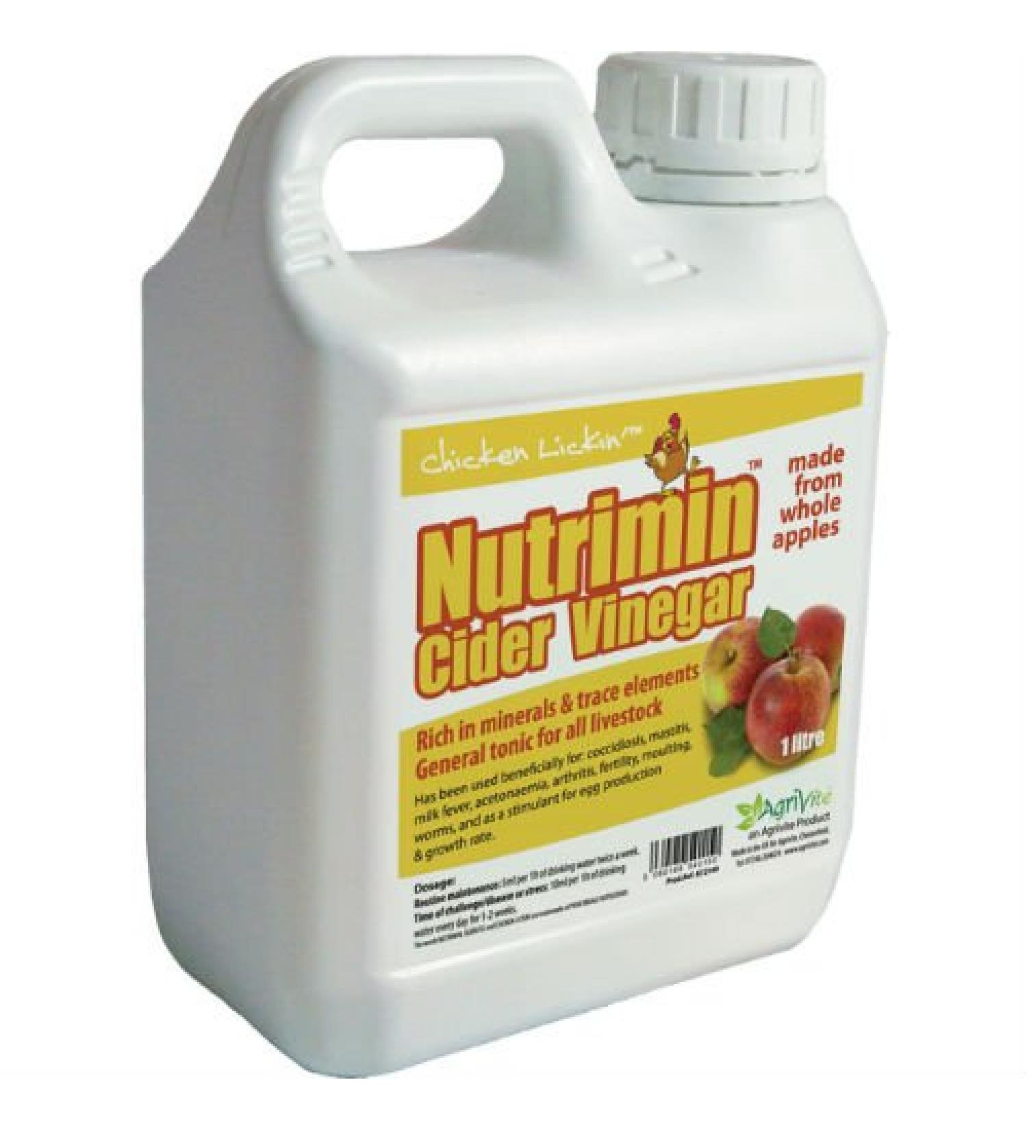 AgriVite Chicken Lickin Nutrimin Cider Apple Vinegar Chicken Food 1l