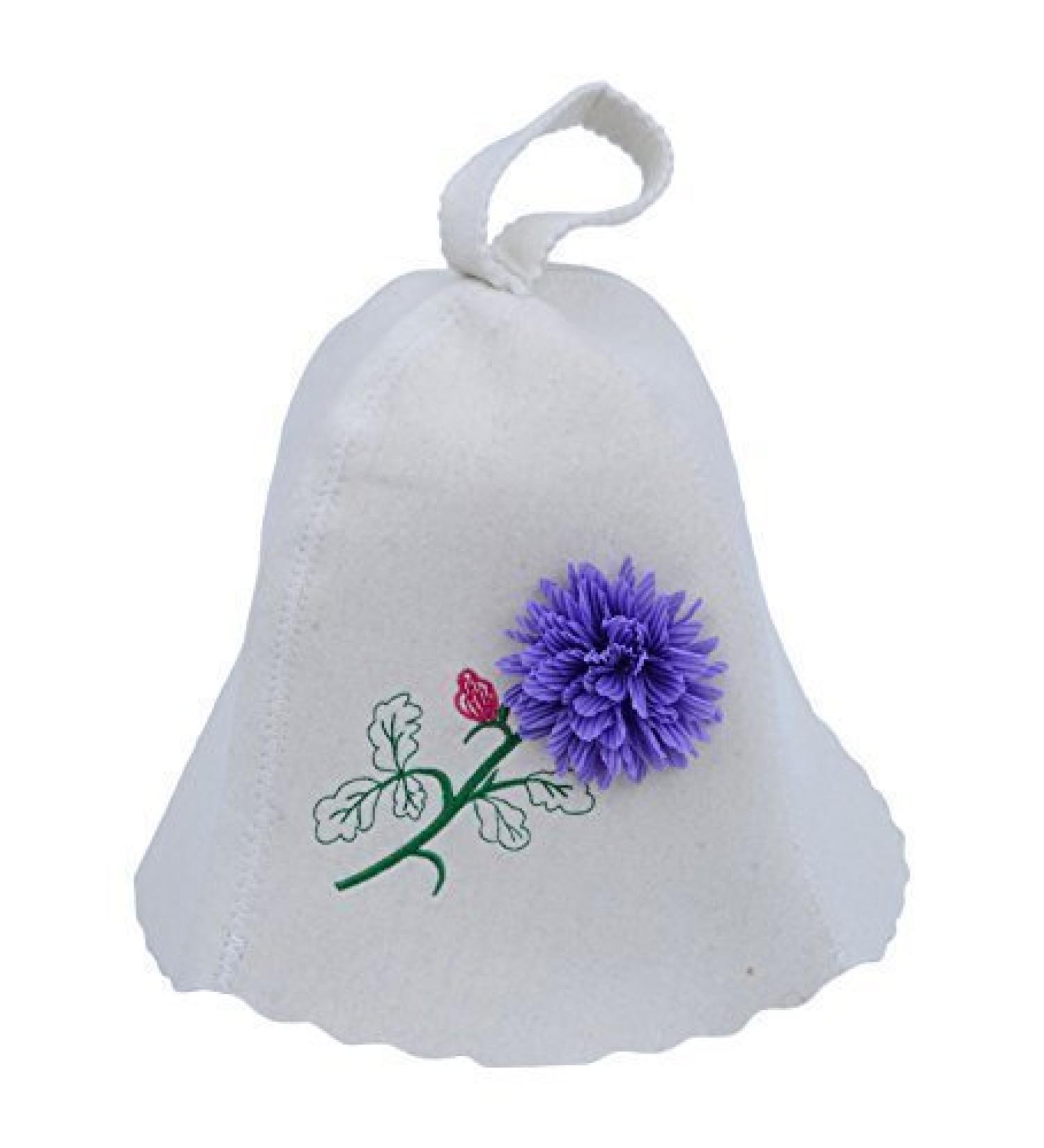 GMMH felt cap sauna hat hat cap white with embroidery sauna hat for sauna felt hat 5177-1118