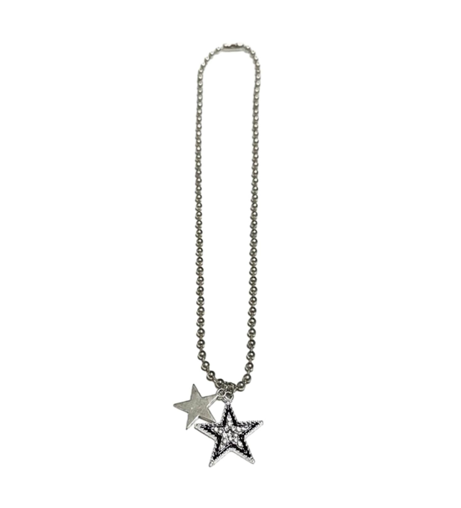 OralGos Star Pendant Necklace - Titanium Steel Choker with Round Beads | Perfect for Weddings & Daily Wear - Party Jewelry - Buy Online on GoSupps.com