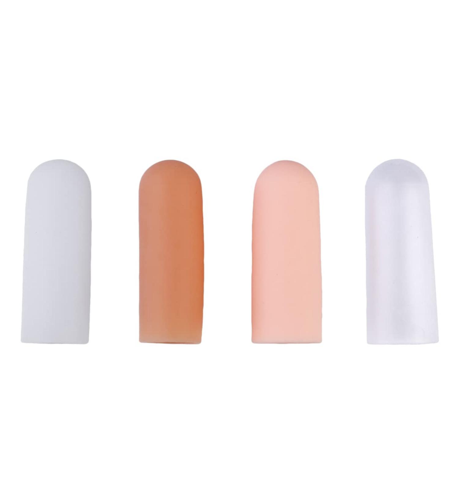 4 Pairs Finger Cots - Rubber Finger Protectors for Men & Women | Thumb Guards & Finger Support Sleeves - Buy Online on GoSupps.com