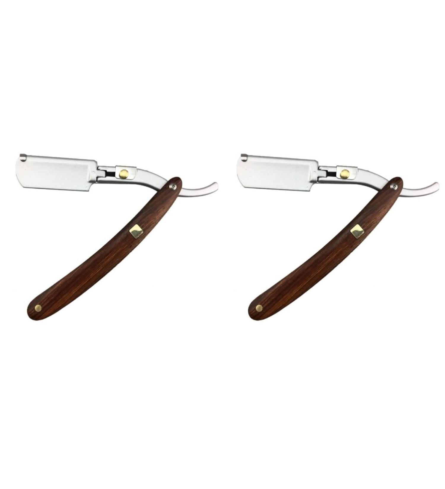 Beaupretty 2-in-1 Interchangeable Blade Razor - Folding Rapid Shaver for Men - Premium Wooden Design - Buy Online on GoSupps.com