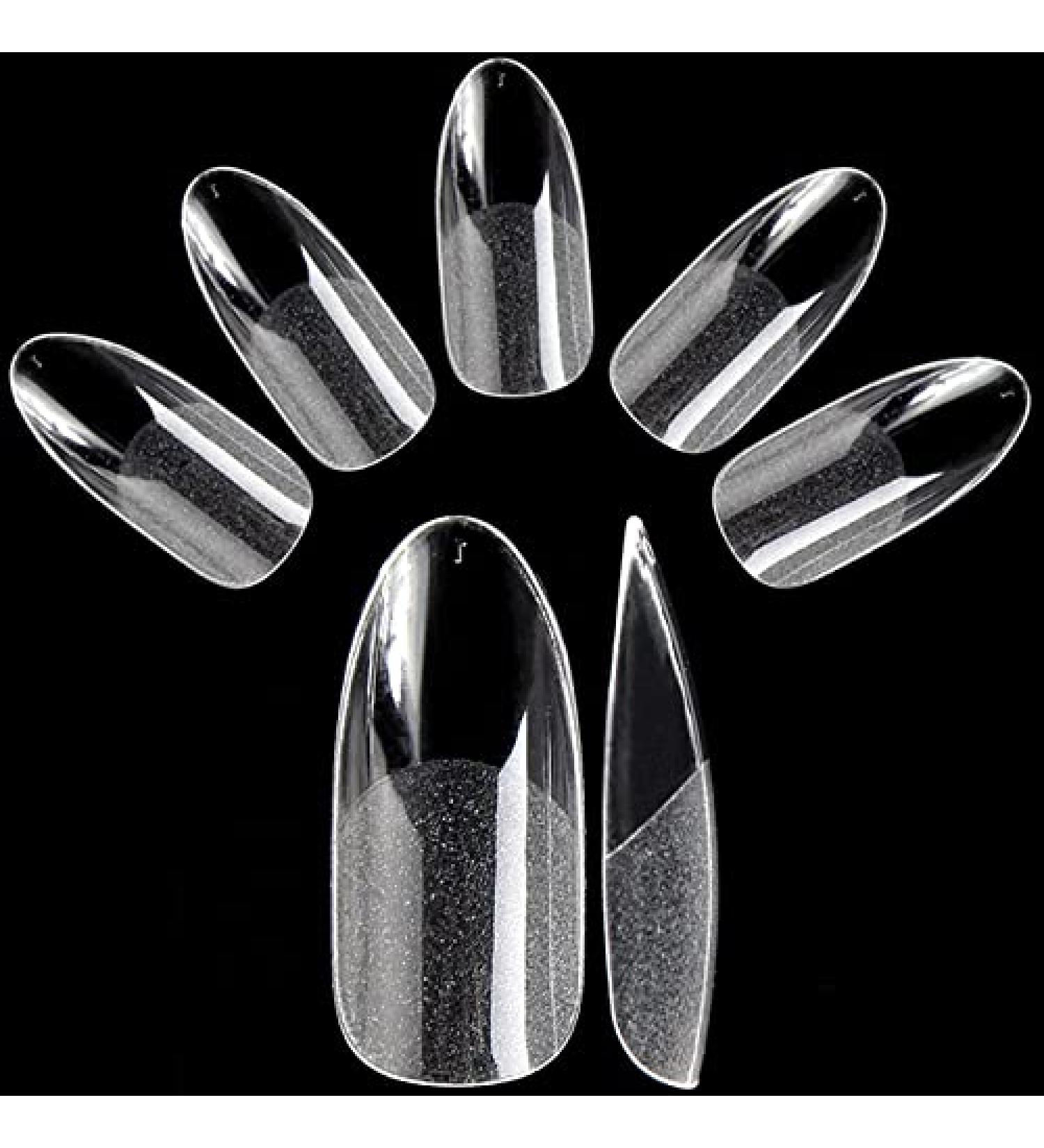 Lovenails 120 Almond Long Press-On Tips - Matte Full Cover Nails for Quick Extensions | Almond Click-It Tip - Shop Internationally - Buy Online on GoSupps.com