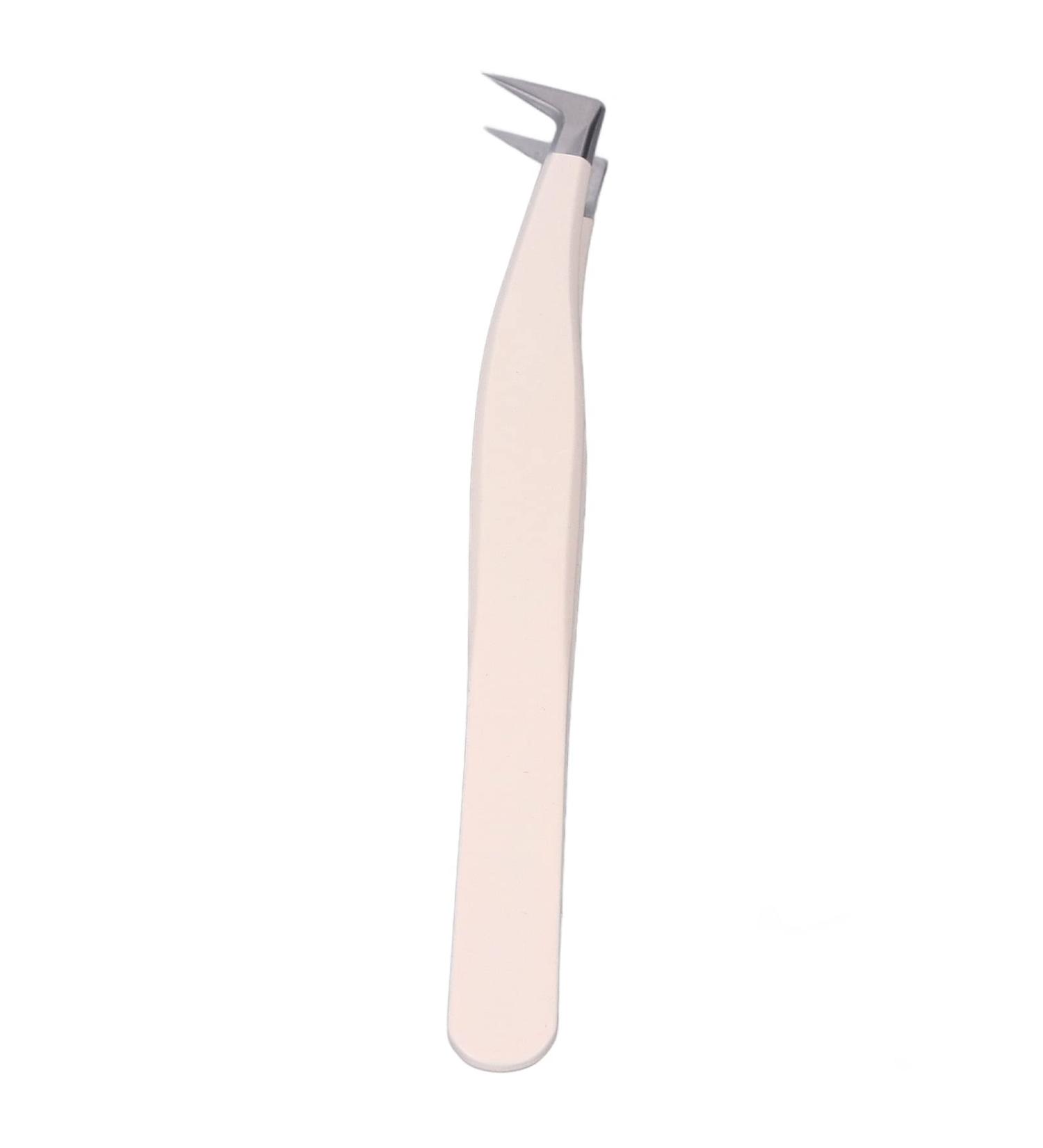 Eyelash Applicator Tweezers - Precision Stainless Steel | Narrow Curved Tip | Easy to Use & Lightweight for Home Use - Shop Now! - Buy Online on GoSupps.com