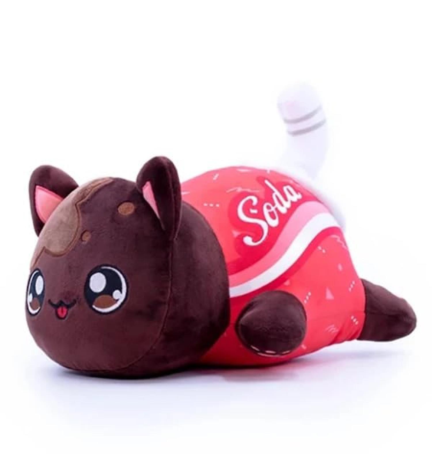 LAIBUY Cat Plush Pillow - Soft Kawaii Kitten Anime Hugging Toy for Kids - Cute Stuffed Animal Gift for Birthday or Christmas (Coke) - Buy Online on GoSupps.com