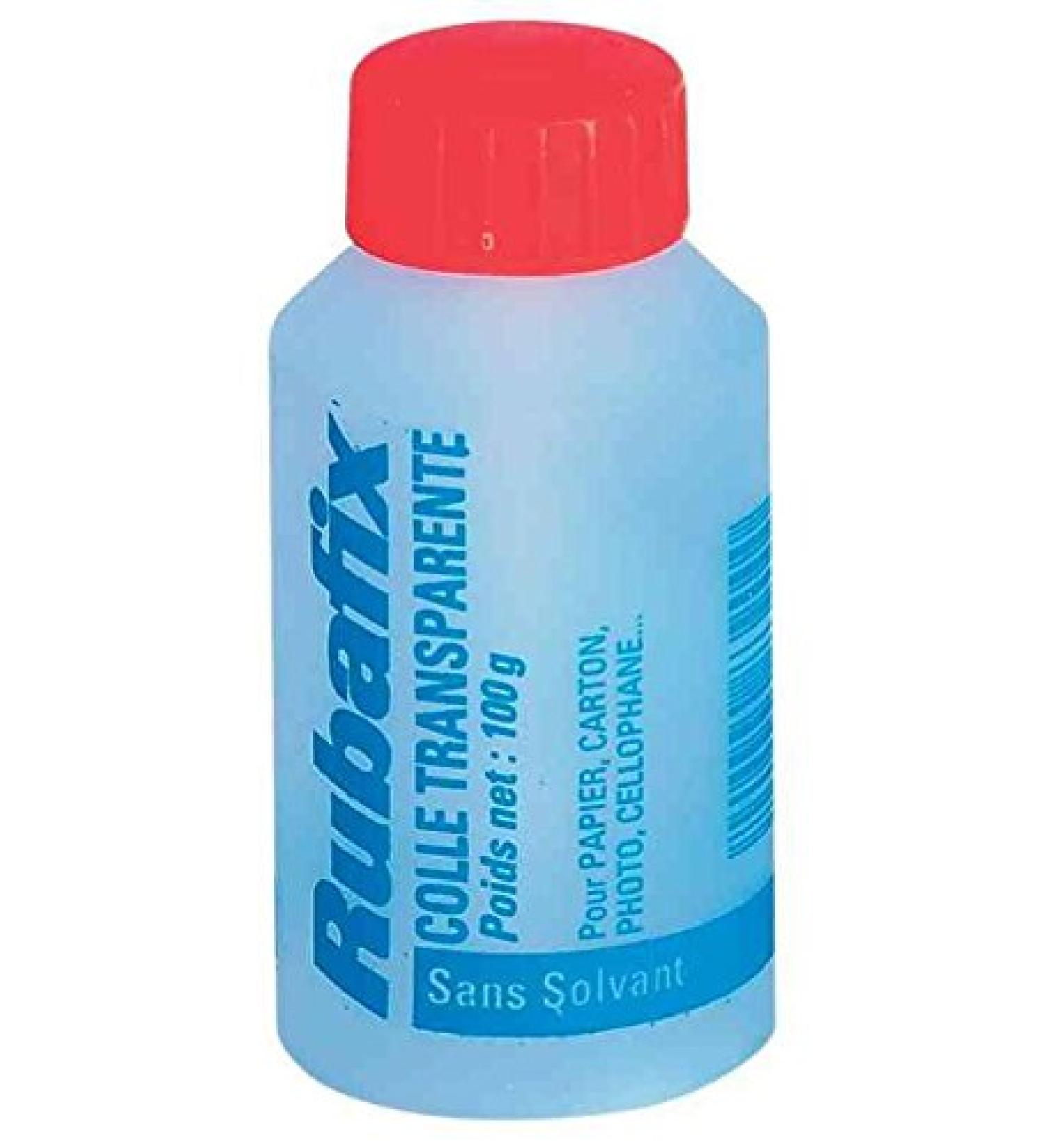 Rubafix 12 x 100g Clear Glue Bottles with Integrated Brush