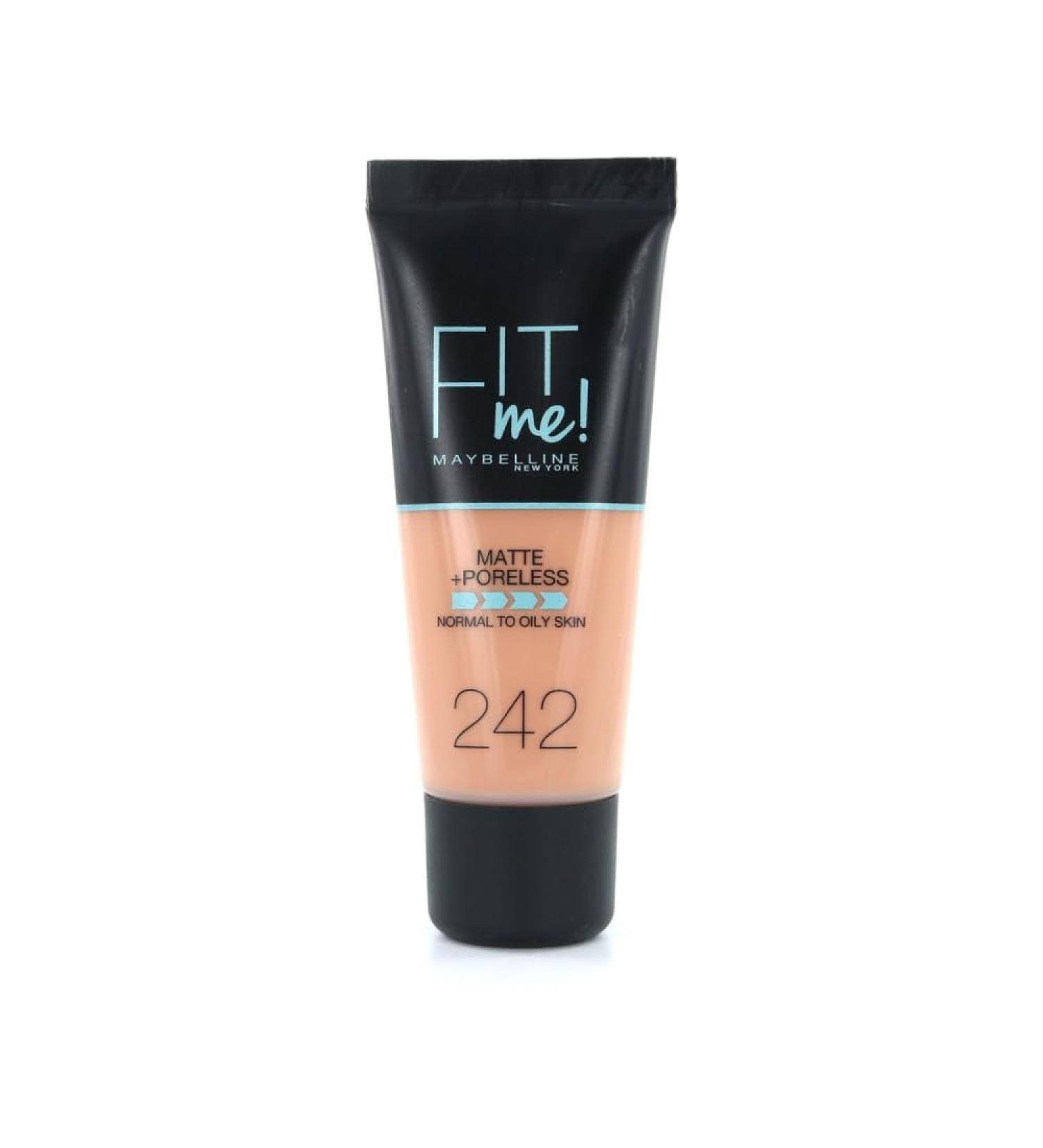 Maybelline Fit Me Matte & Poreless Makeup No. 242 Light Honey - 30ml for Flawless Skin | International Shipping Available - Buy Online on GoSupps.com