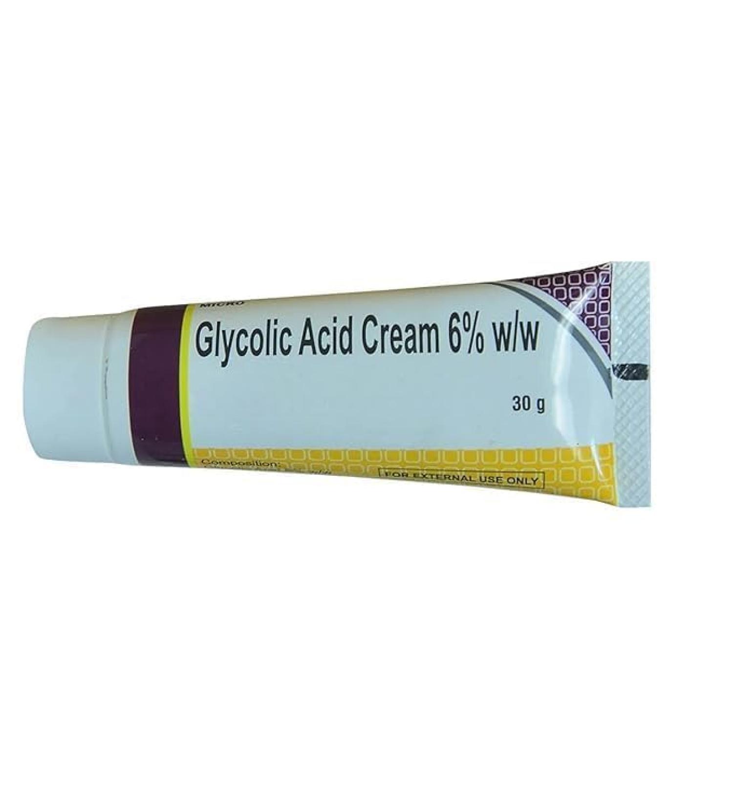 Glycolic Acid Cream 6% | Face Cream for Smooth Radiant Skin | Lightweight Skin Renewal Moisturizer | 30g