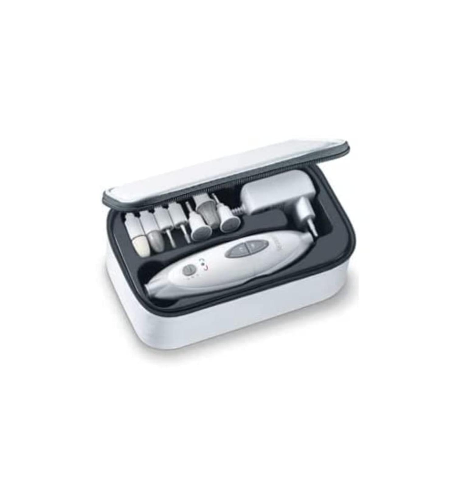 Sanitas SMA 35 Electric Manicure/Pedicure Set - 7 Nail Care Attachments - White/Silver | International Shipping Available - Buy Online on GoSupps.com