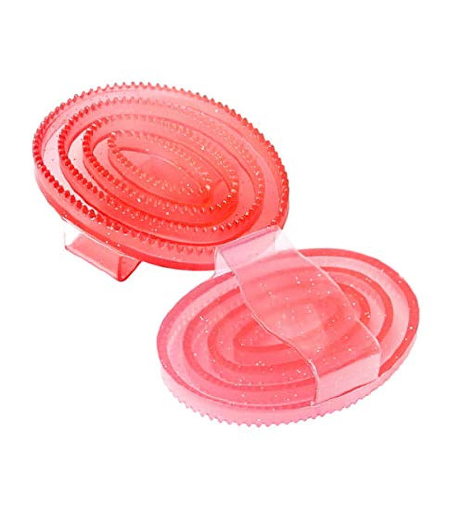 START Gell glitter soft comb for combing the horse's coat and hair (pink)