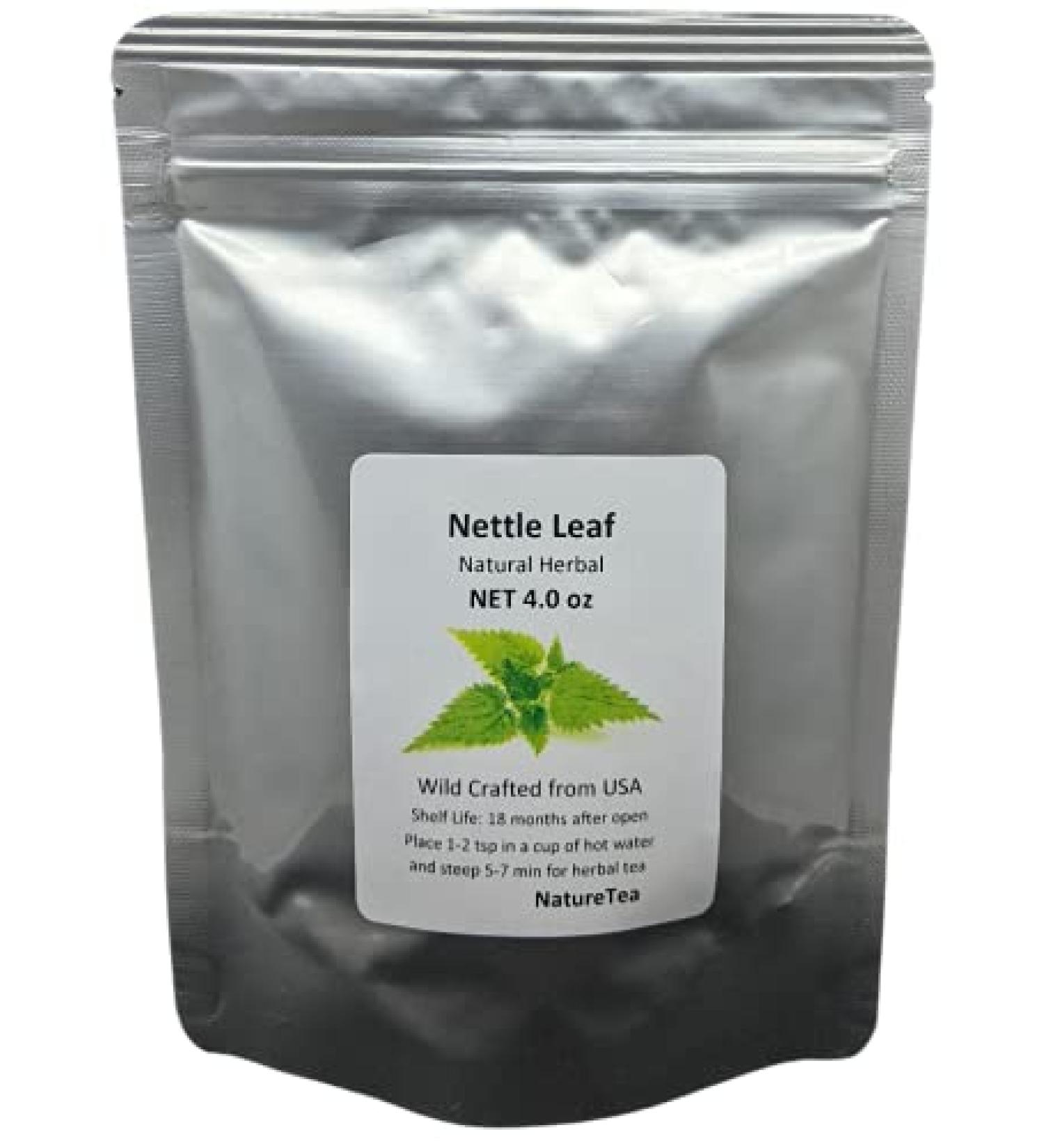 Nettle Leaf - Urtica dioica Loose Leaf 100% from Nature (4 oz) 4 Ounce (Pack of 1) - Buy Online on GoSupps.com