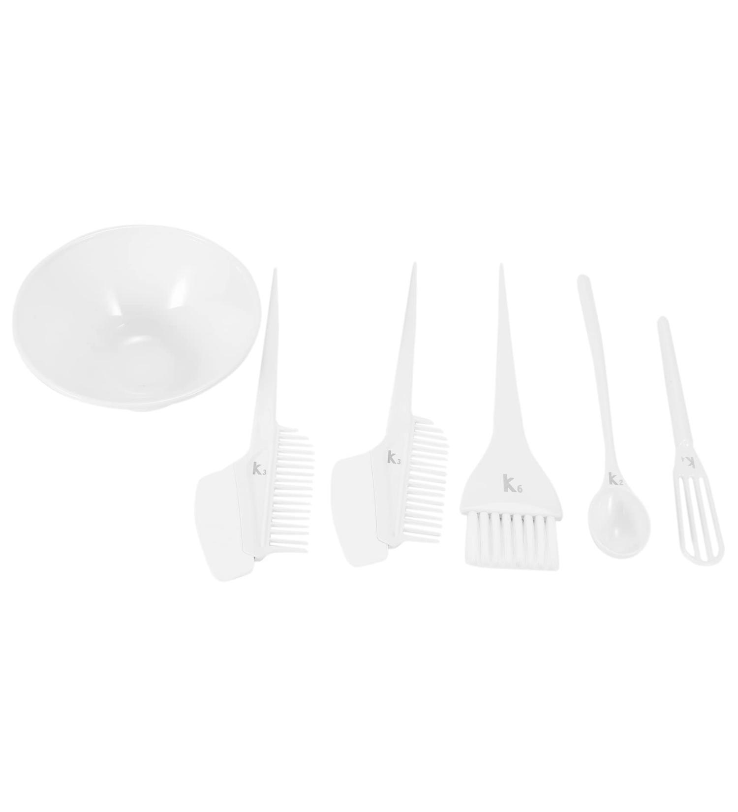 Jiklophg 6 Pieces Salon Hair Dye Medium Colouring Kit Brush Comb Bowl Hair Tinting Bowl DIY Hair Dye Medium Set - Buy Online on GoSupps.com