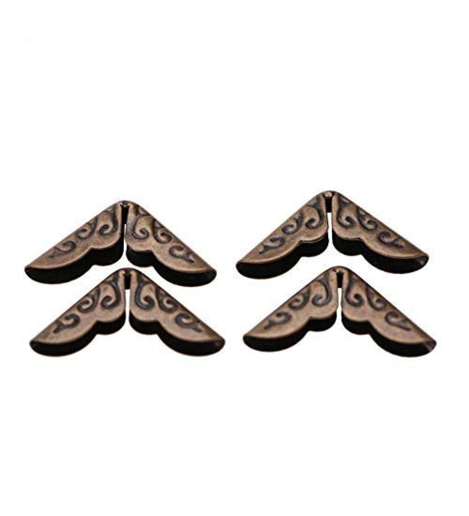 50pcs Iron Book Corner Protectors for Scrapebooking Vintage Photo Album Diary(C086Bronze) - Buy Online on GoSupps.com