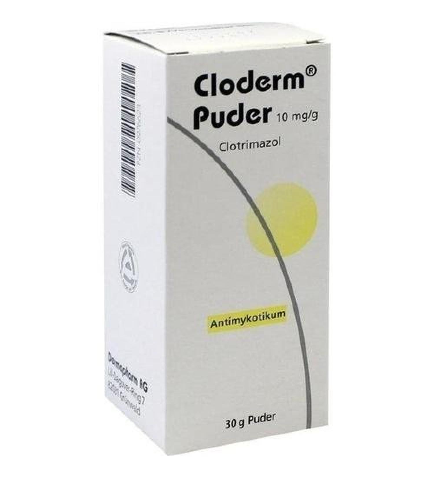 CLODERM POWDER 30g powder PZN:976623 by DERMAPHARM AG