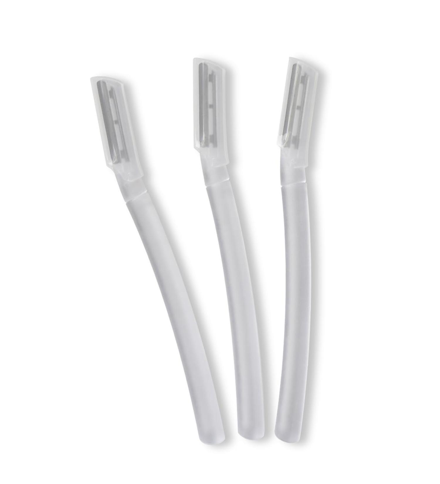 Alxbsone Eyebrow Shaver & Face Hair Remover - 3-Piece Portable Trimmer Set (Transparent) - International Shipping Available - Buy Online on GoSupps.com